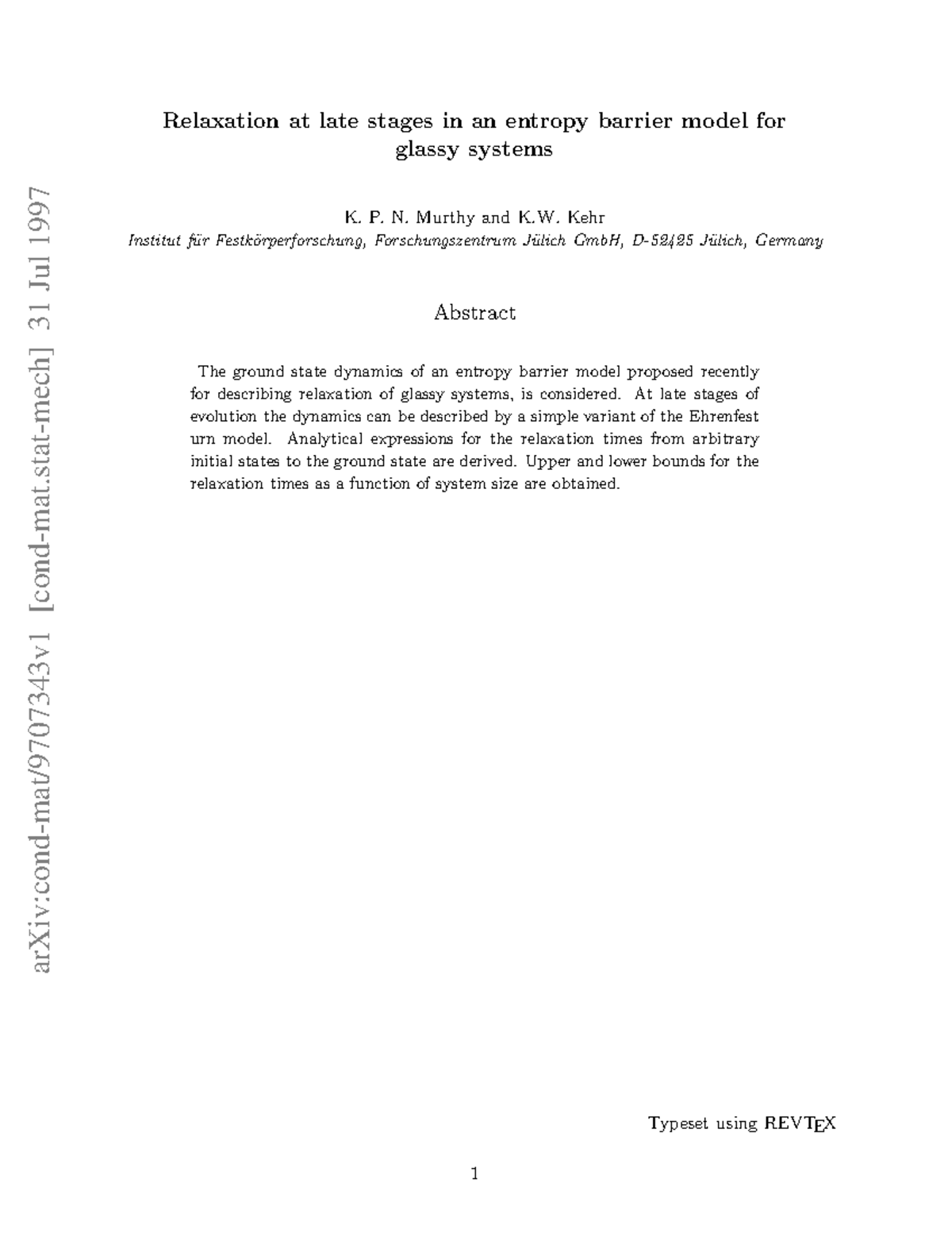 9707343 - Cours - ArXiv:cond-mat/9707343v1 [cond-mat-mech] 31 Jul 1997 ...