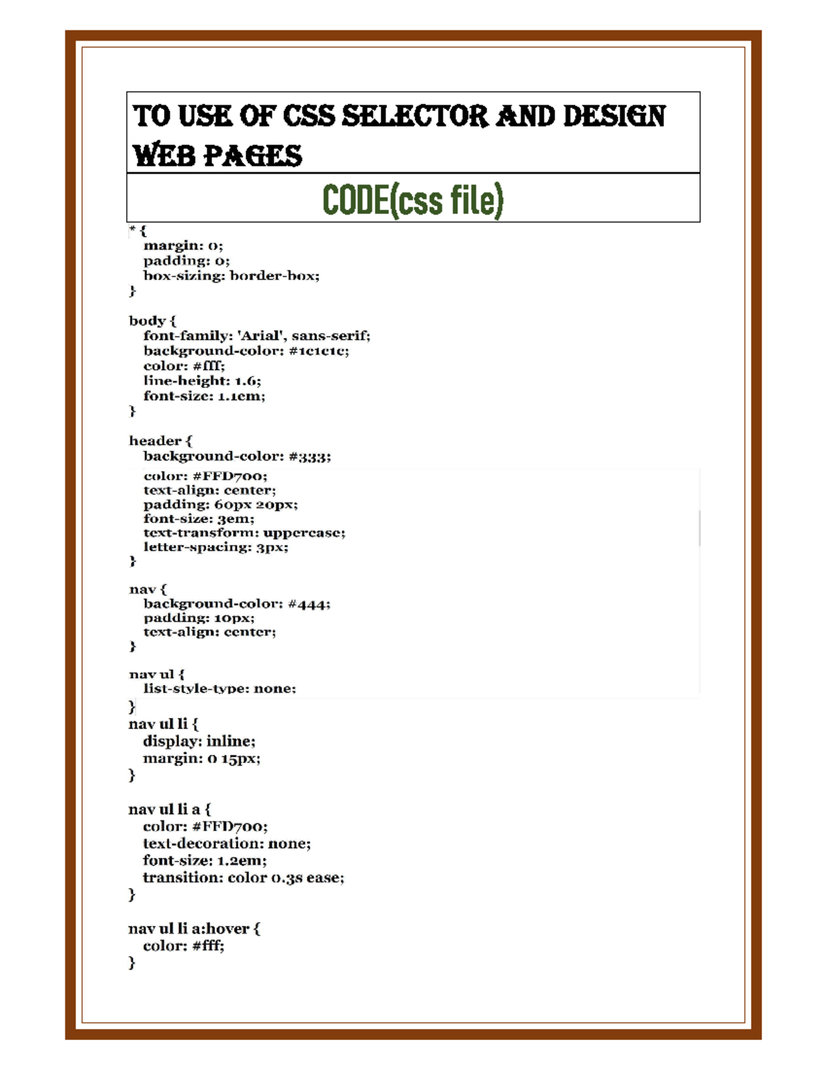 UUUU Dejavu merged - It’s a practical notes - TO USE OF CSS SELECTOR ...