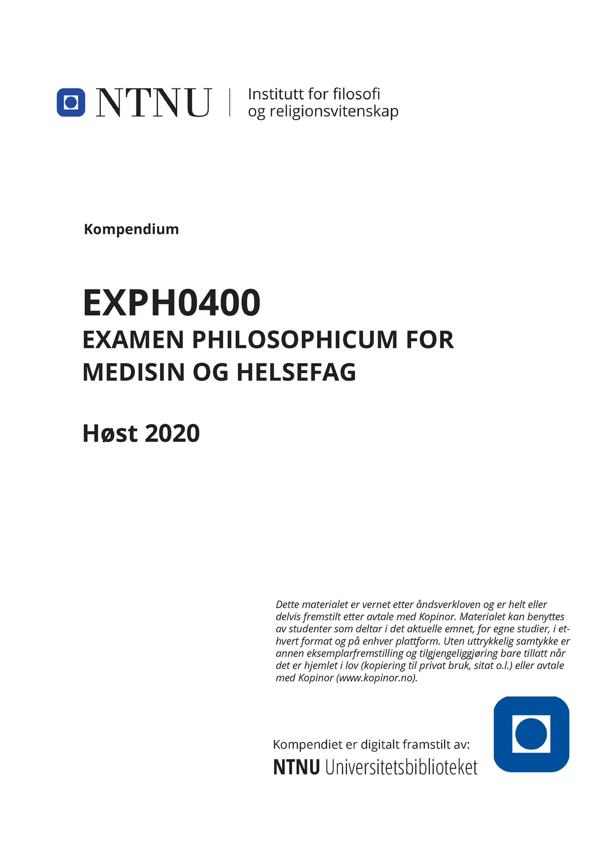 Kompendium Exphil - ####### Kompendium EXPH EXAMEN PHILOSOPHICUM FOR ...