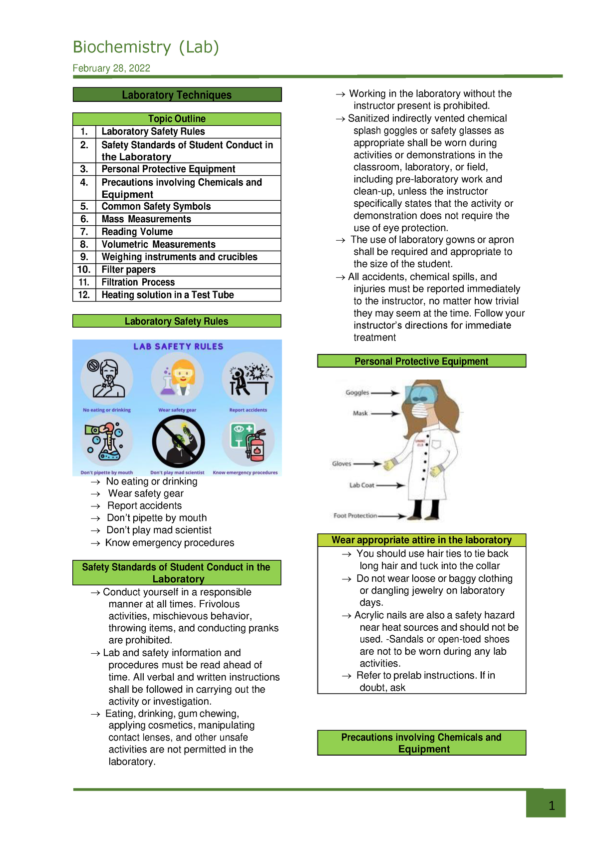 Laboratory Techniques February 28 2022 Laboratory Safety Rules   Thumb 1200 1696 