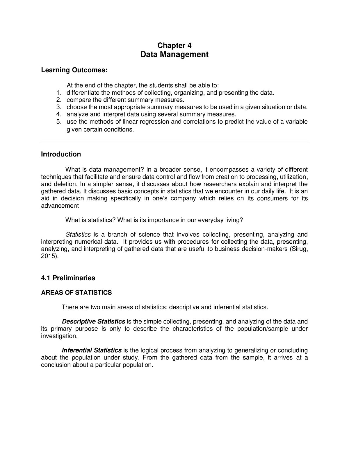 Learning Material 1 in MMW Ch 4 data portion - Chapter 4 Data ...