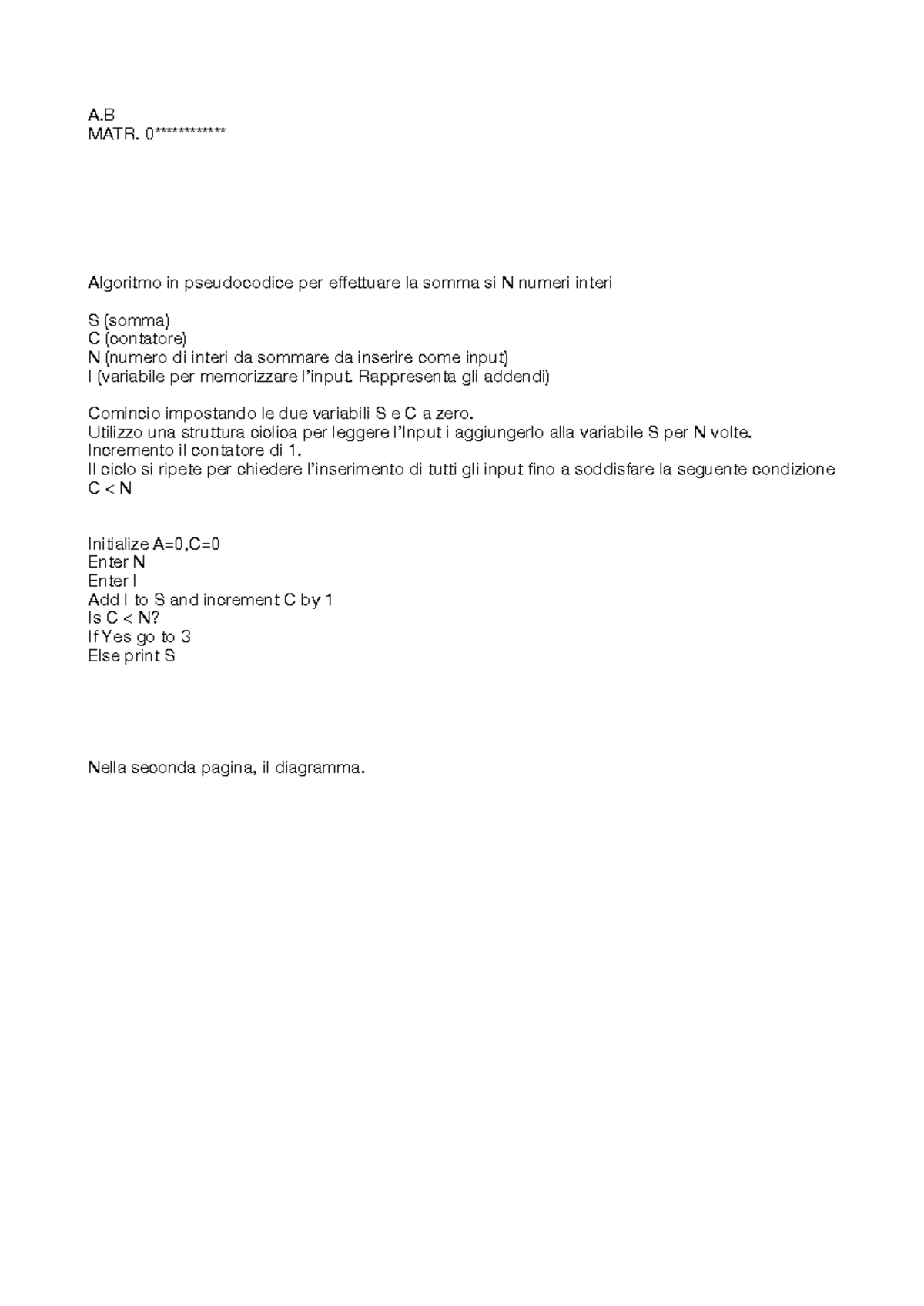 C3 - informatica - ultima esercitazione ancora in corso di validità - A ...