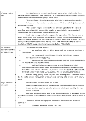 Ccp exam notes - LAWS1014 - USyd What is procedure law Procedural law Sns-Brigh10