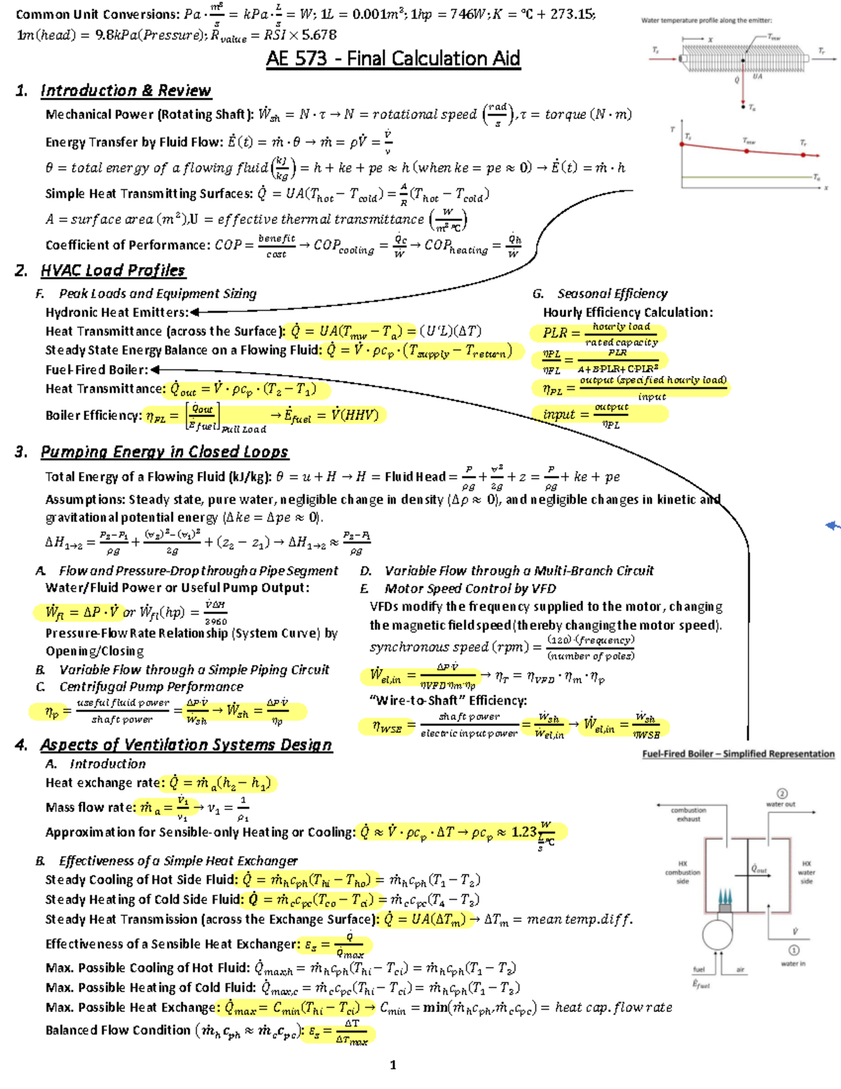 AE 573 Final Calculation Aid - Common Unit Conversions: 𝑃𝑎 ∙ 𝑚 3 𝑠 ...