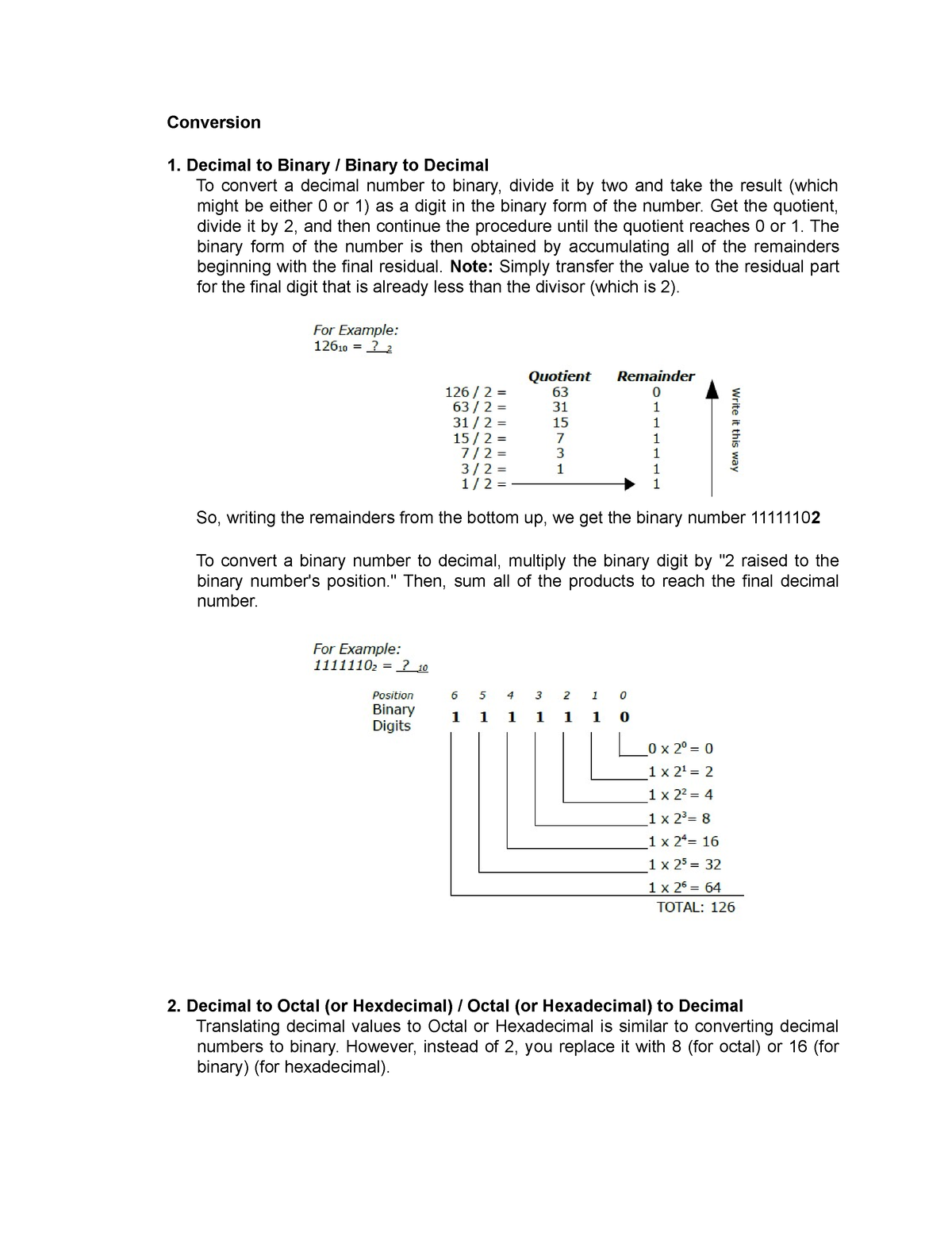 Conversion -Programming Language Fundamentals - Conversion Decimal To ...