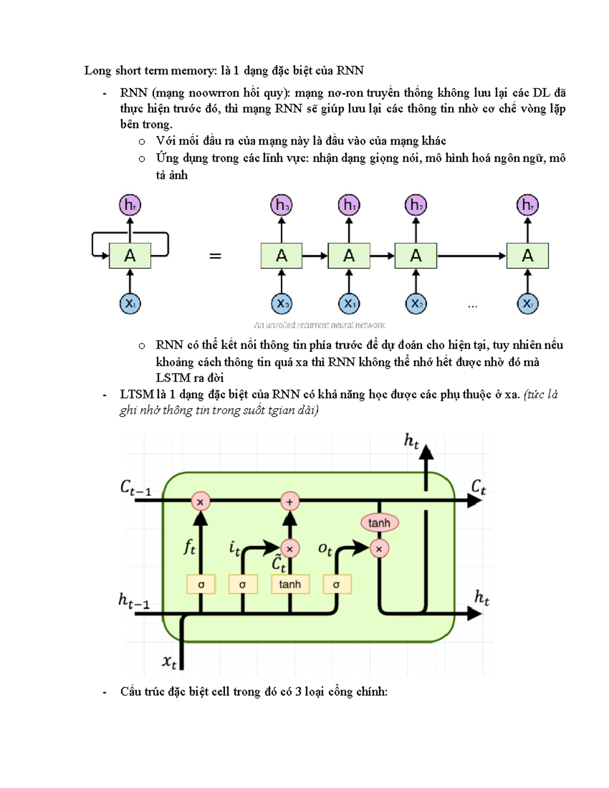 Long short term memory - LSTM - Long short term memory: là 1 dạng đặc ...