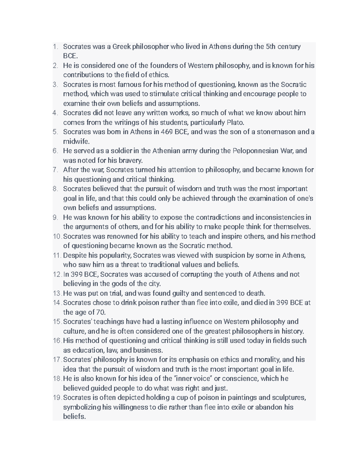 Socrates - Notes and Essay - Socrates was a Greek philosopher who lived ...