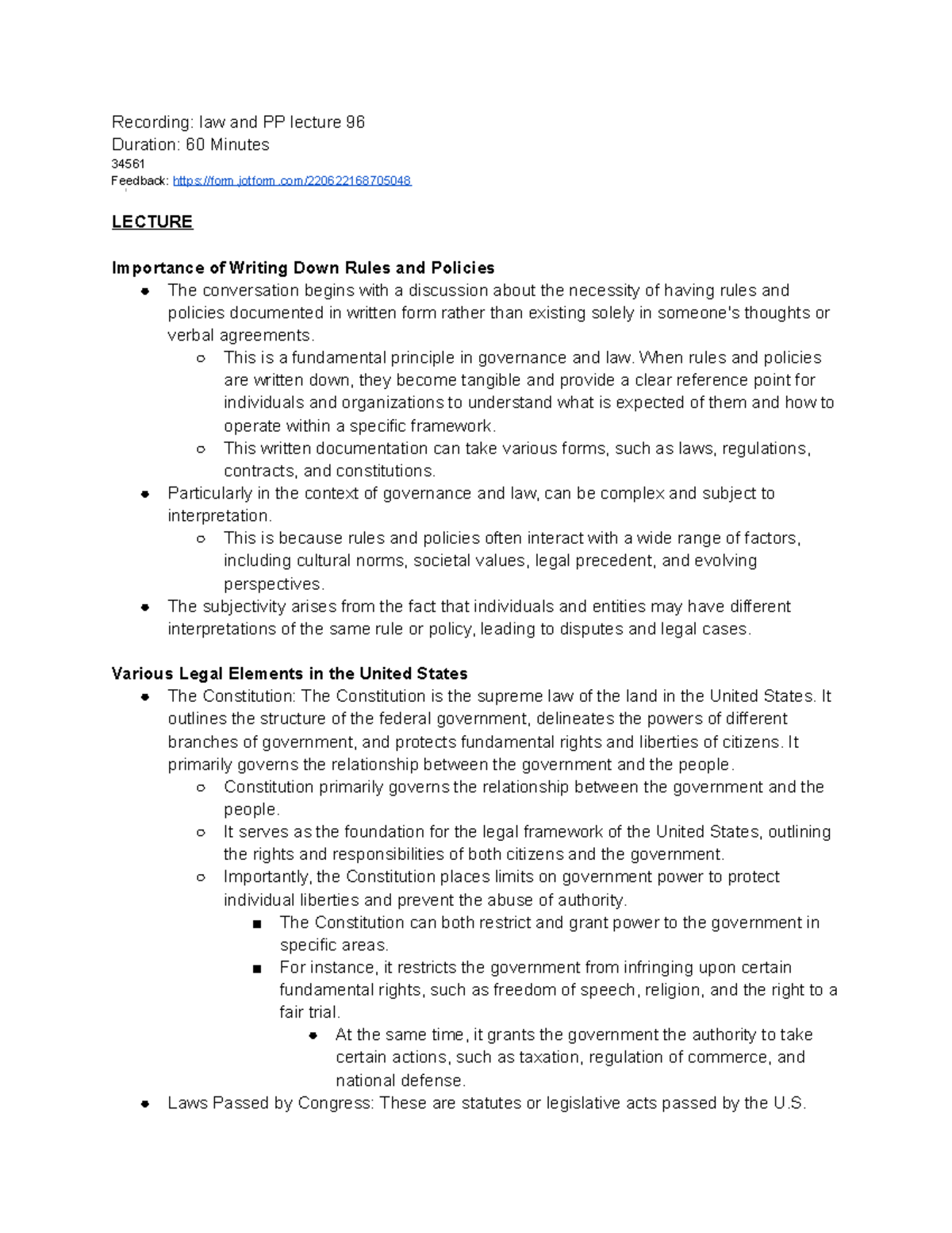 Law and PP lecture 9623 Recording law and PP lecture 96 Duration 60 Minutes 34561 Feedback