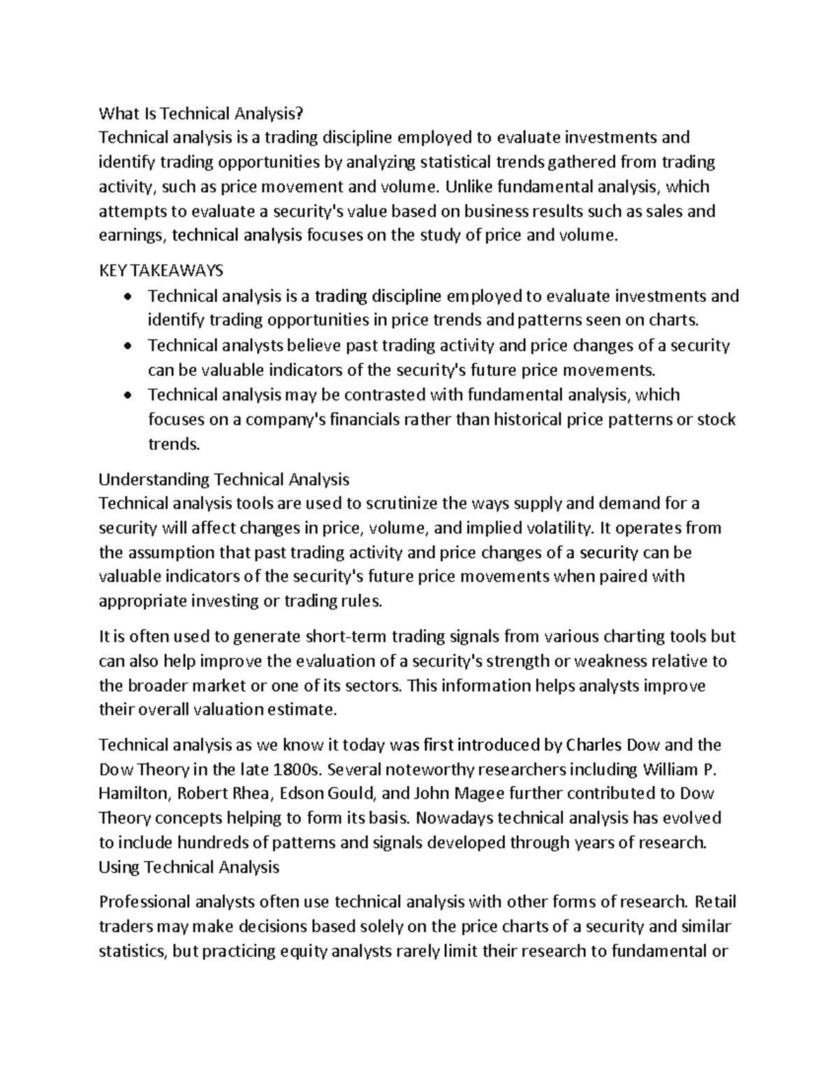 technical-analysis-lecture-notes-what-is-technical-analysis