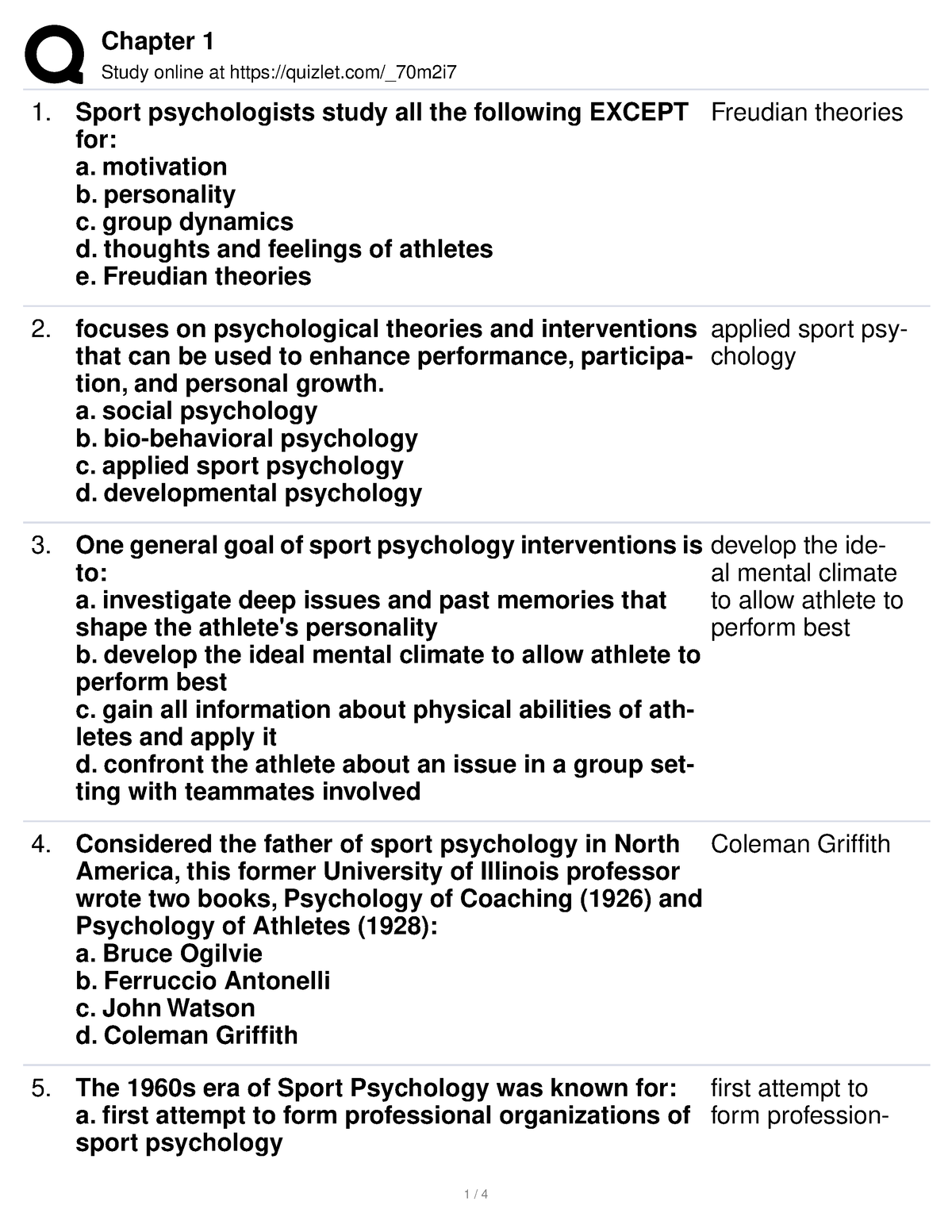 the father of sport psychology is considered to be