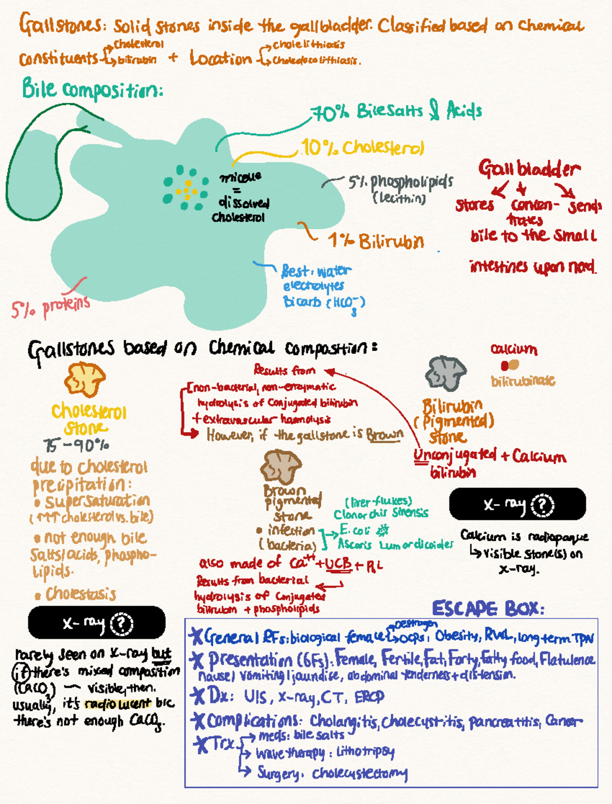 Gallstones Clinical Note - Gallstones: Solid Stones inside the ...