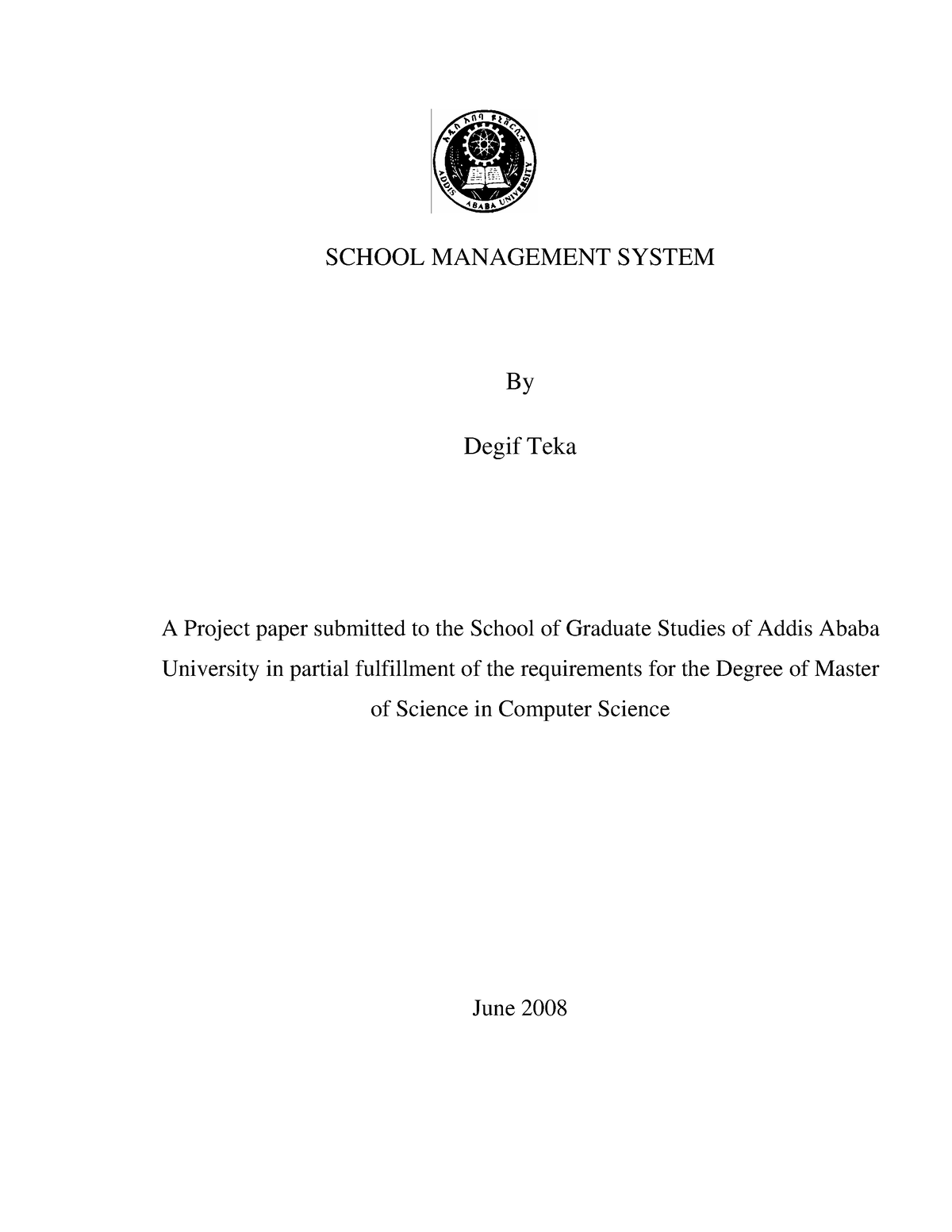 dissertation on school management