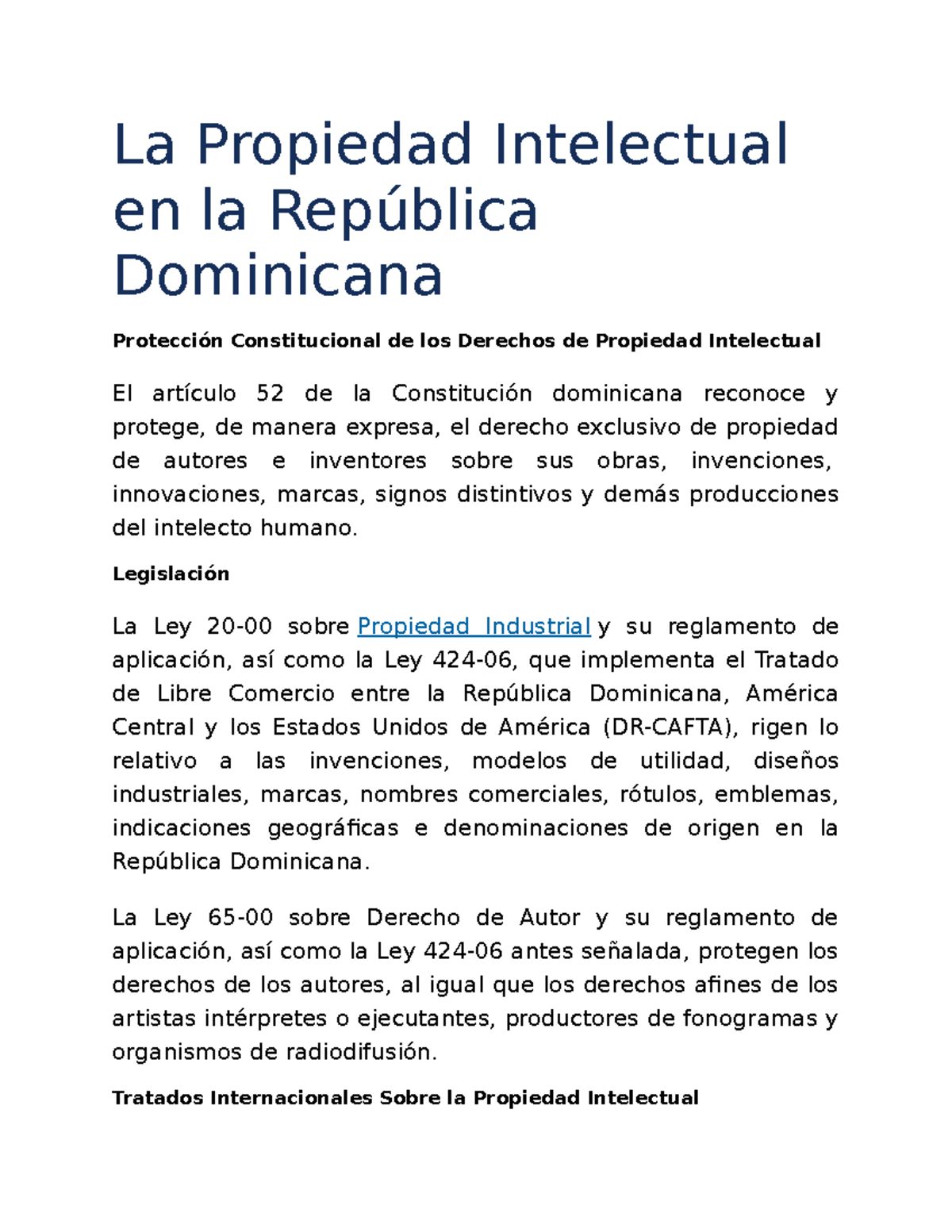 La Propiedad Intelectual en la República Dominican 1 - La Propiedad ...