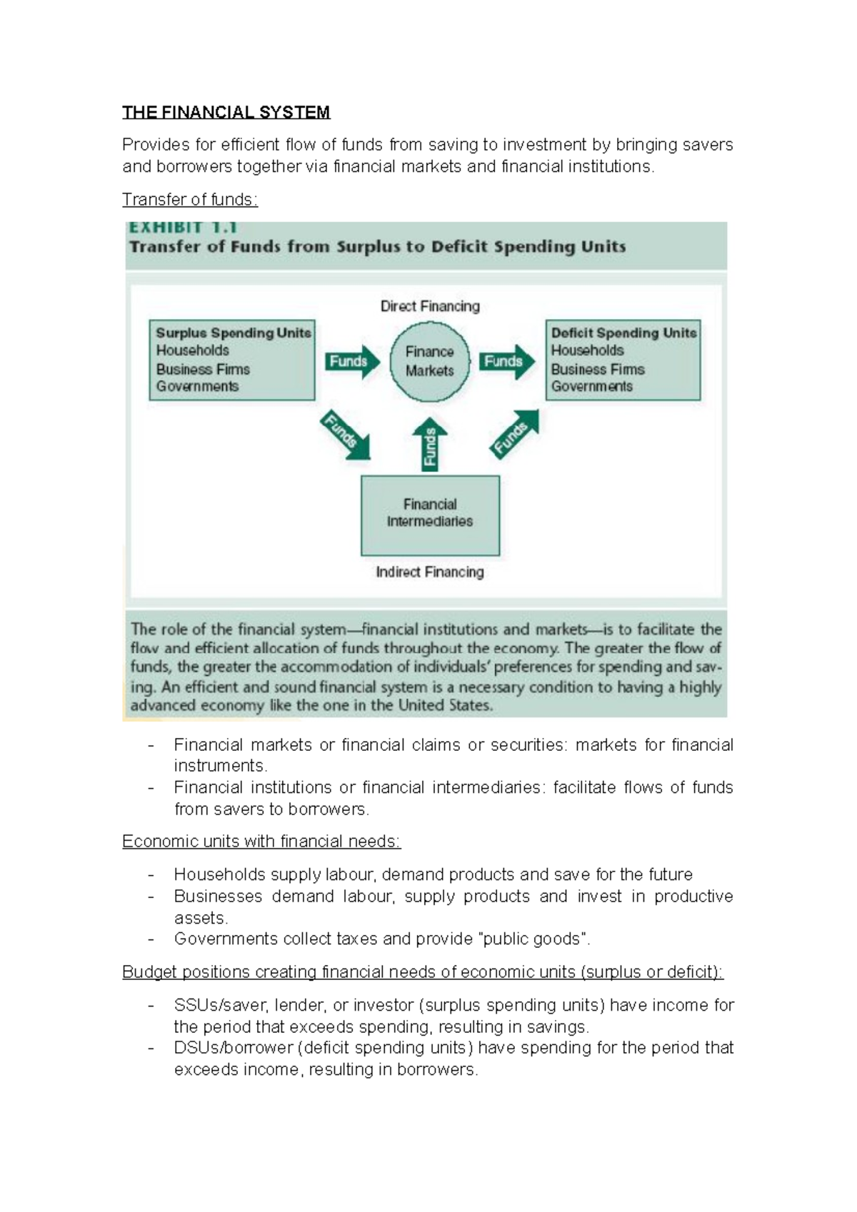 AN Overview OF Financial Markets AND Institutions - THE FINANCIAL ...