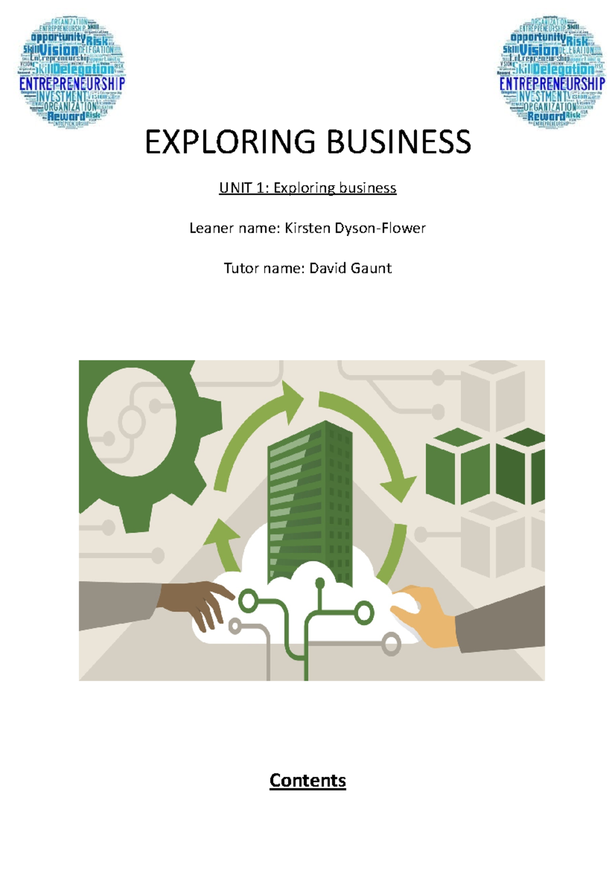 Exploring Business Assignment - EXPLORING BUSINESS UNIT 1: Exploring ...