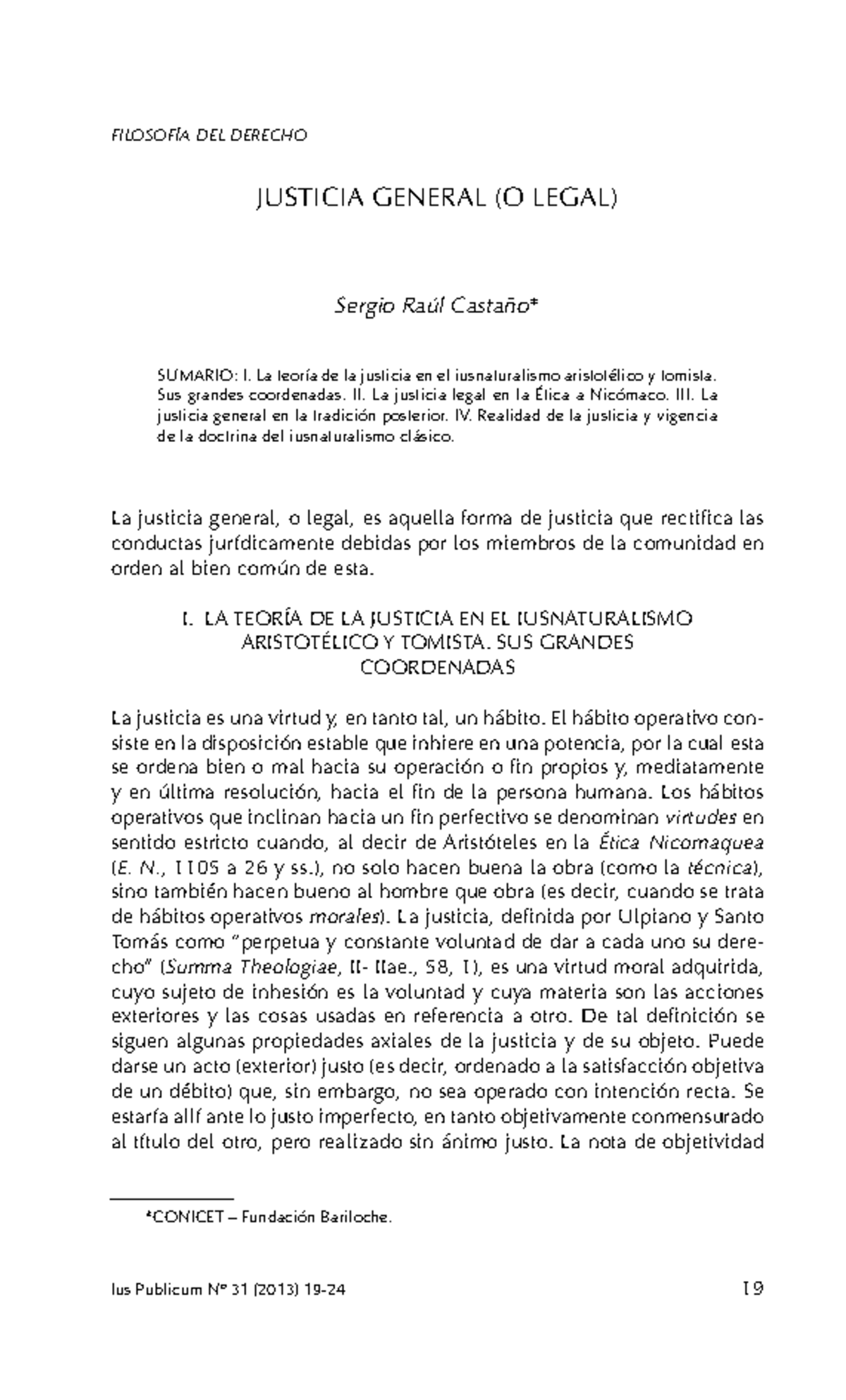 Justicia Genral( Legal) 19 FILOSOFÍA DEL