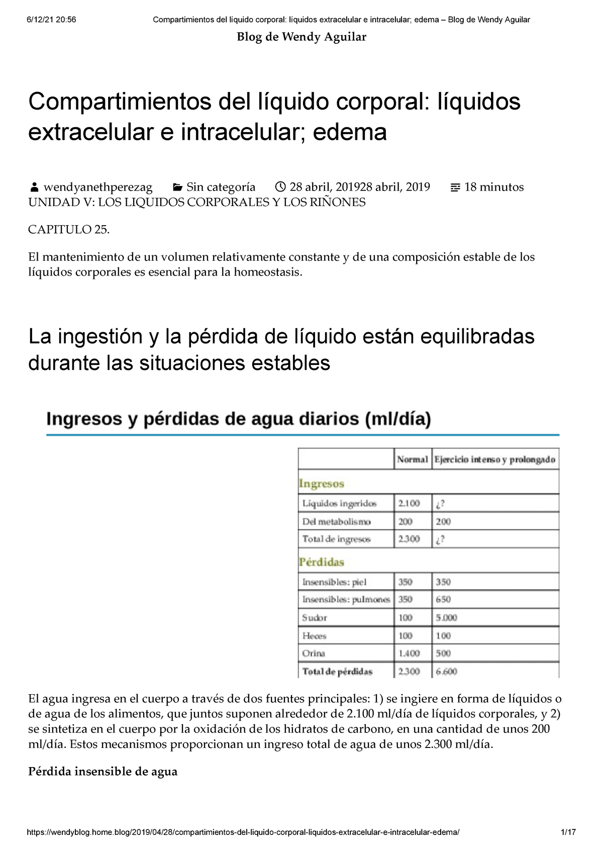 Compartimientos del liquido corporal - Compartimientos del liquido corporal  Un mantenimiento de un - Studocu