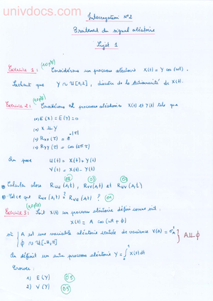 Traitement Du Signal Examen 02 - M1 Info : Bases Du Traitement Du ...