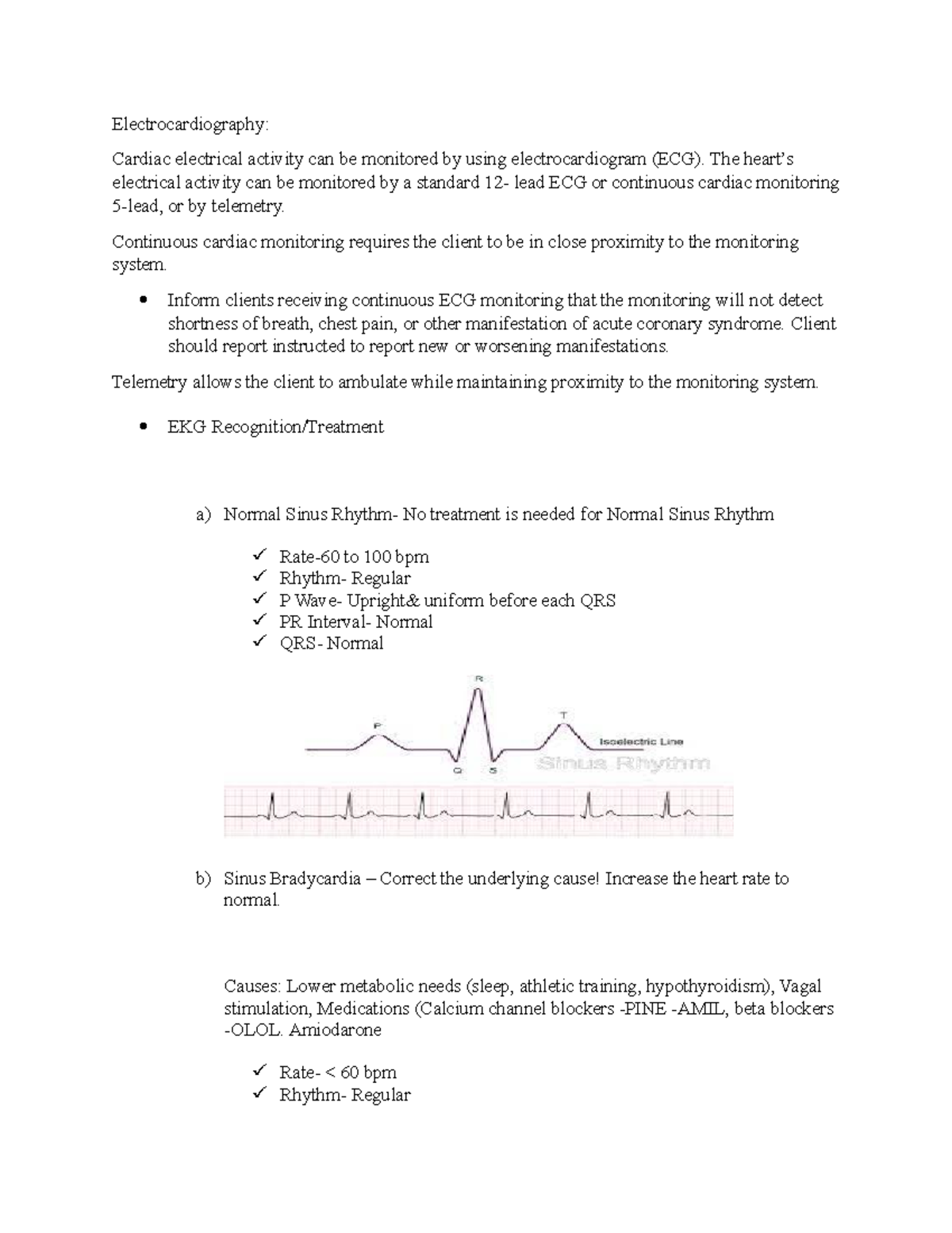 Exam 2 Notes (perfusion) - Electrocardiography: Cardiac Electrical 