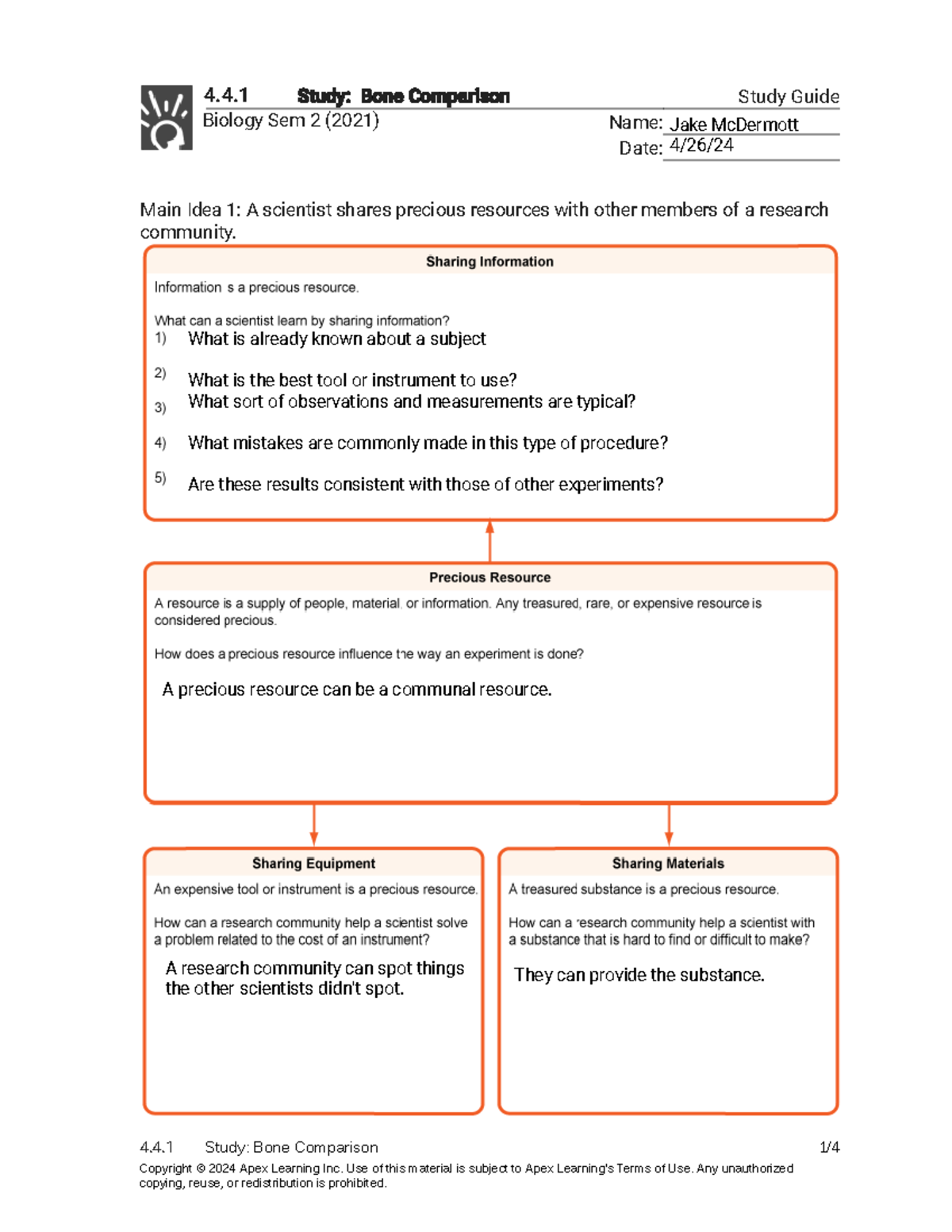 4.4.1 Study - Bone Comparison (Study guide) - Study: Bone Comparison 1 ...