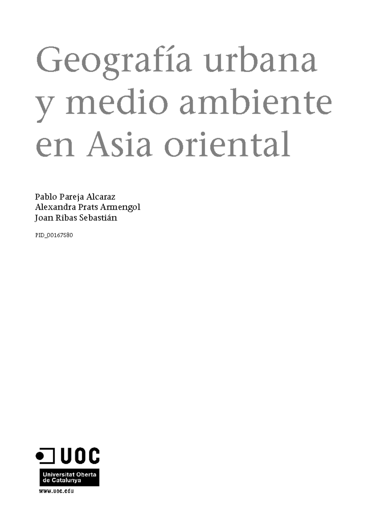 Geografía Humana De Asia Oriental Módulo 5 Geografía Urbana Y Medio