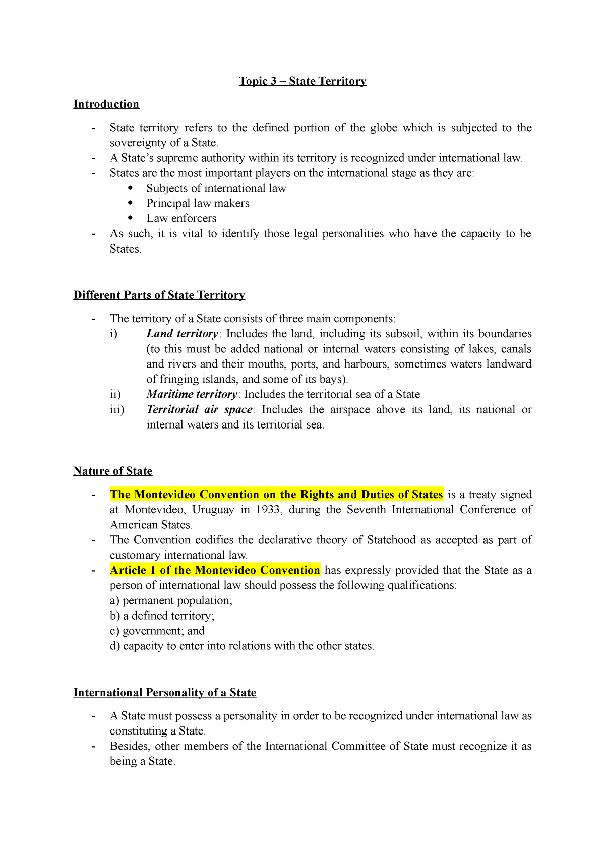 Topic 3 State Territory Topic 3 State Territory Introduction 