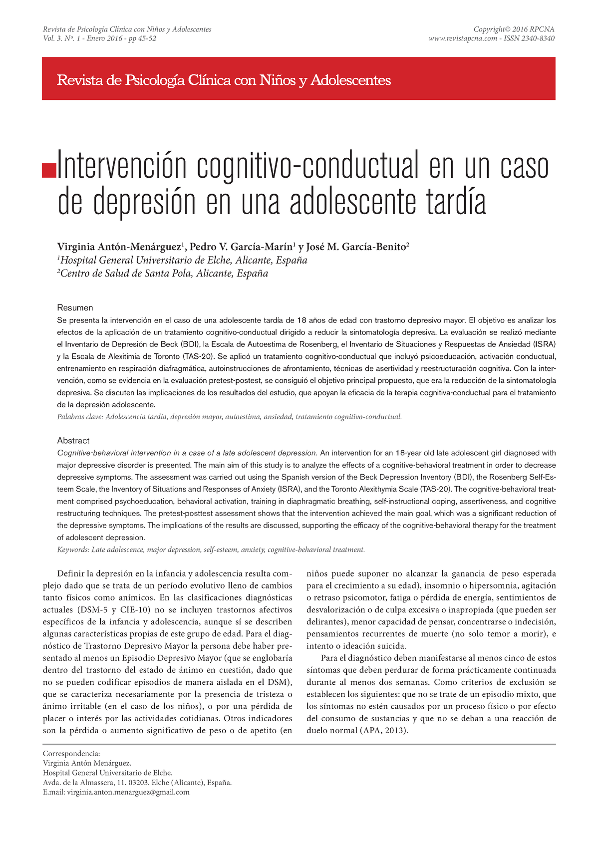 Dialnet-Intervencion Cognitivoconductual En Un Caso De Depresion ...