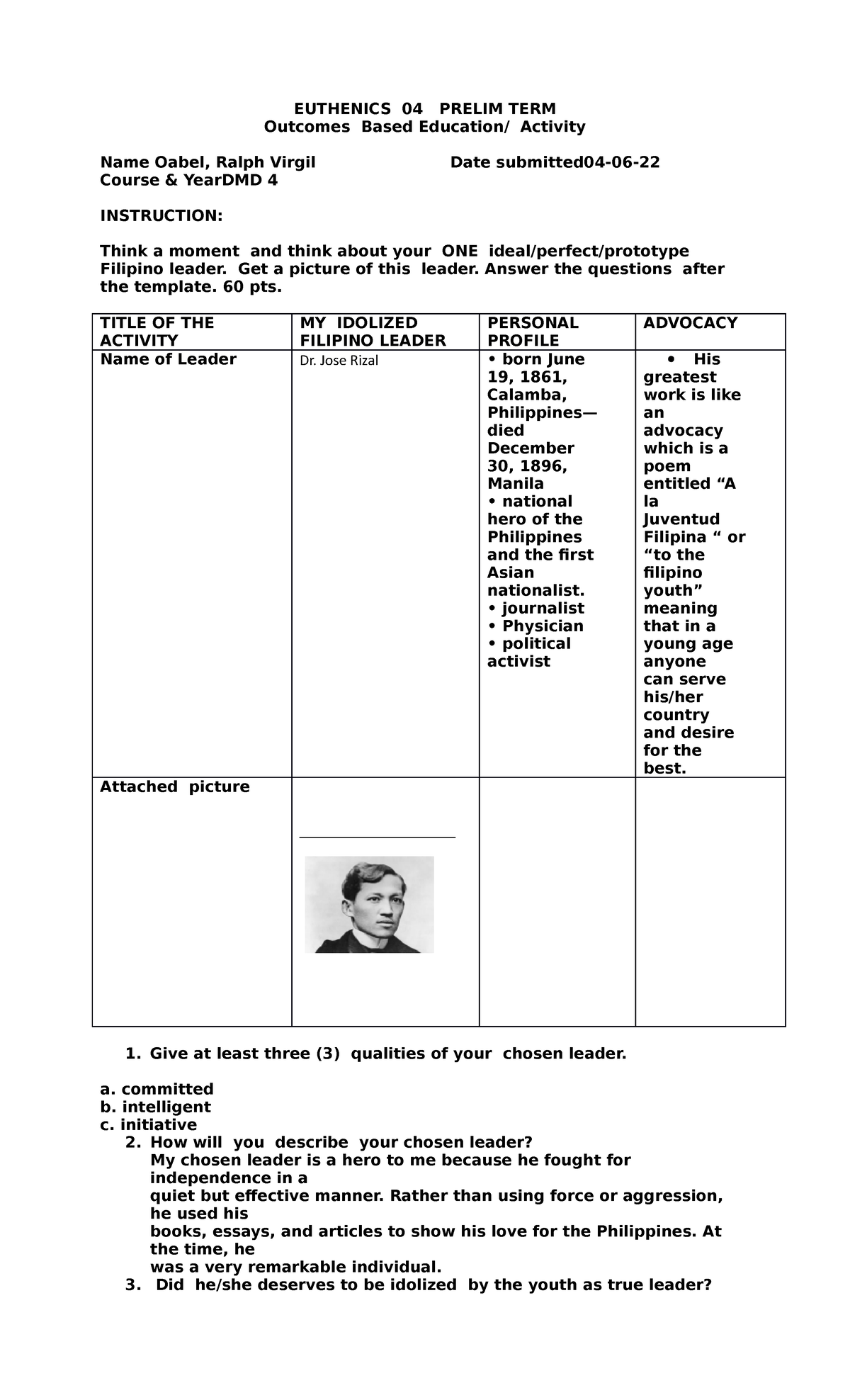 OBE -EU. 04 Prelim TERM - Physics - Mapúa - Studocu