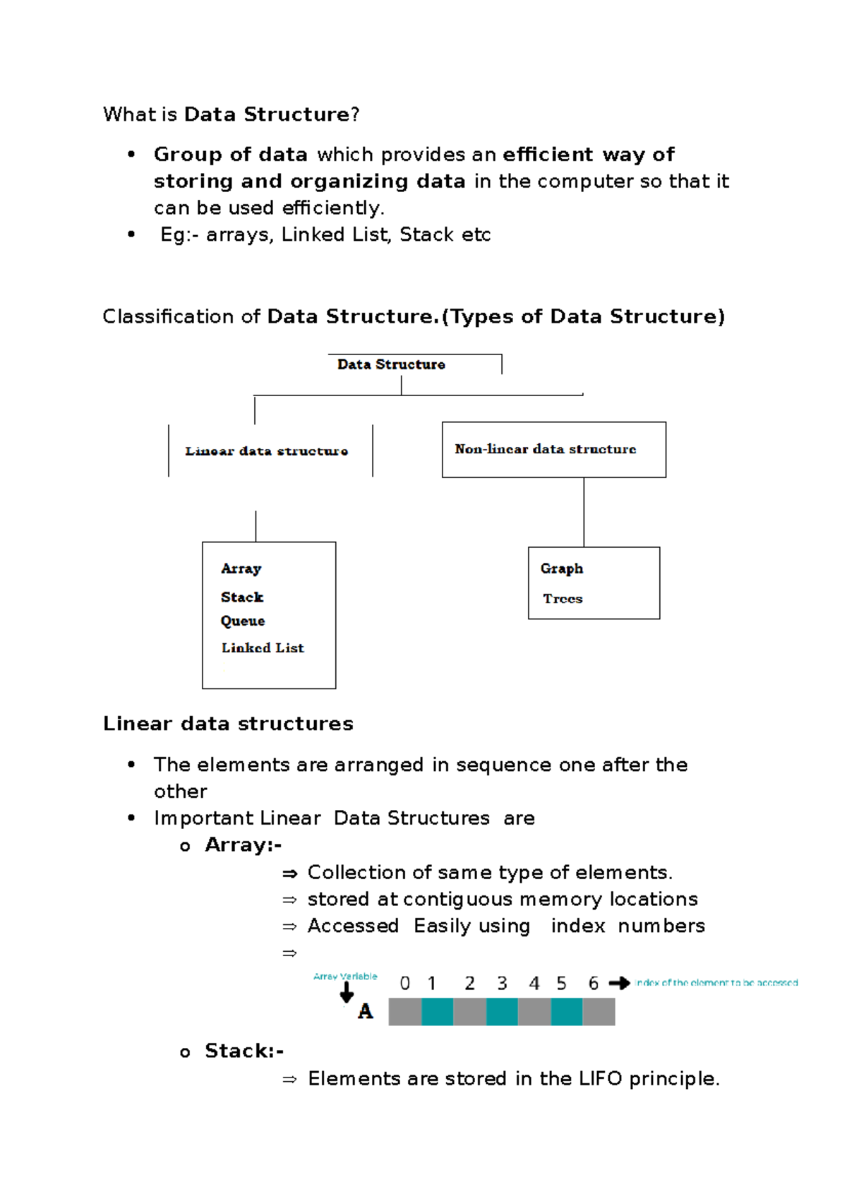 Types of Data Structure - What is Data Structure? Group of data which ...