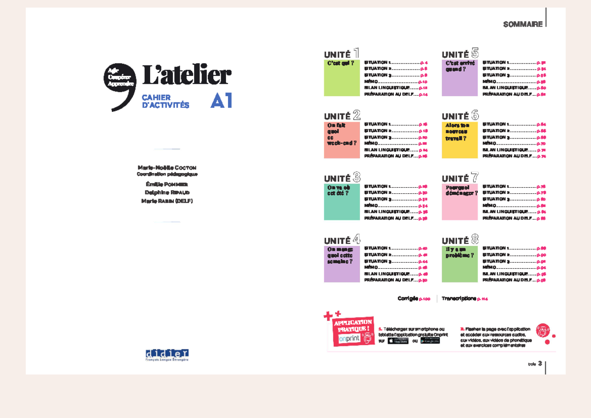 A Plus 3 Carnet D Activités Lösungen Pdf www.studocu.com