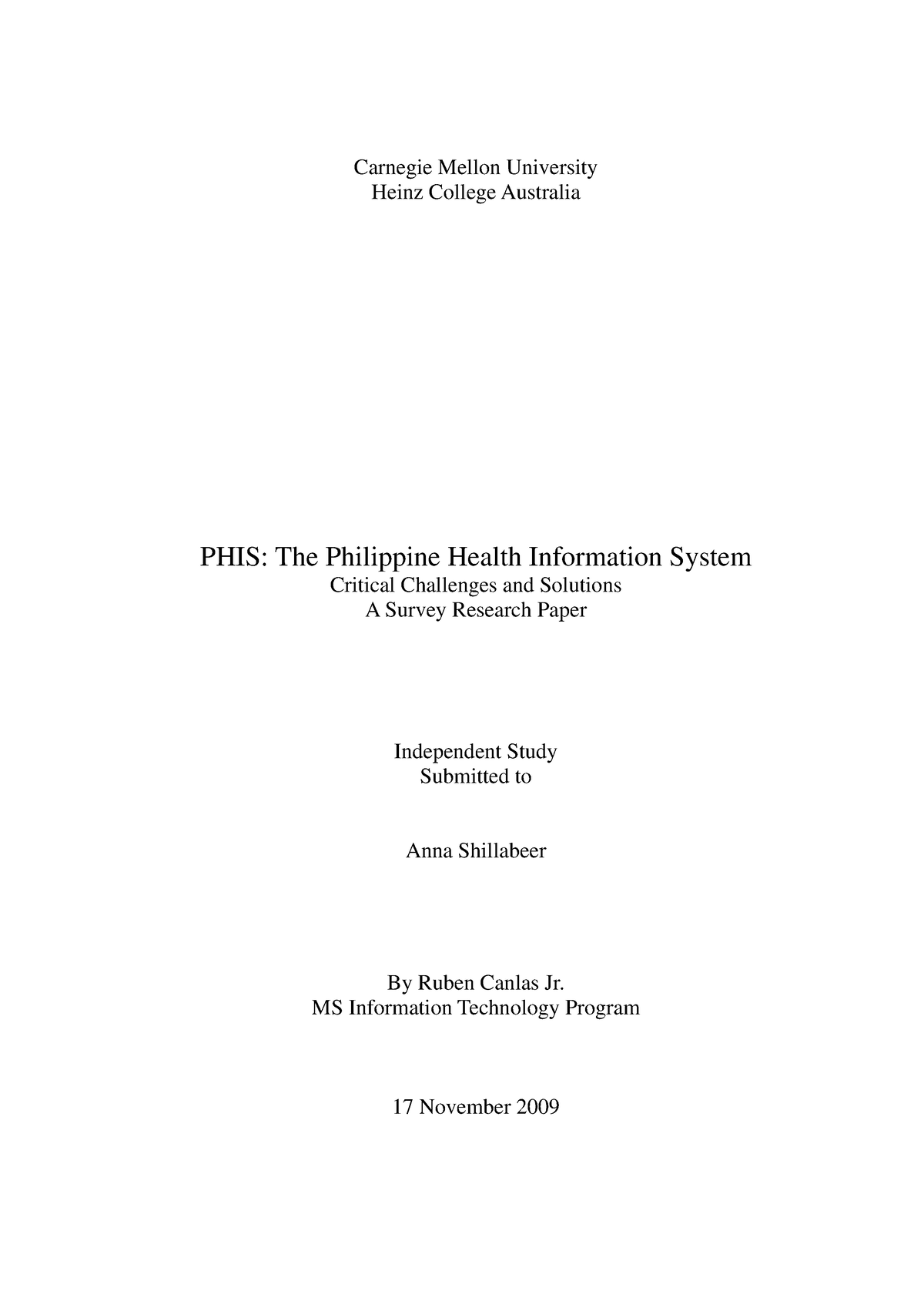 health information system in the philippines essay