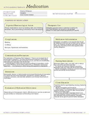 Ati Med Captopril - STUDENT NAME MEDICATION REVIEW MODULE CHAPTER ...