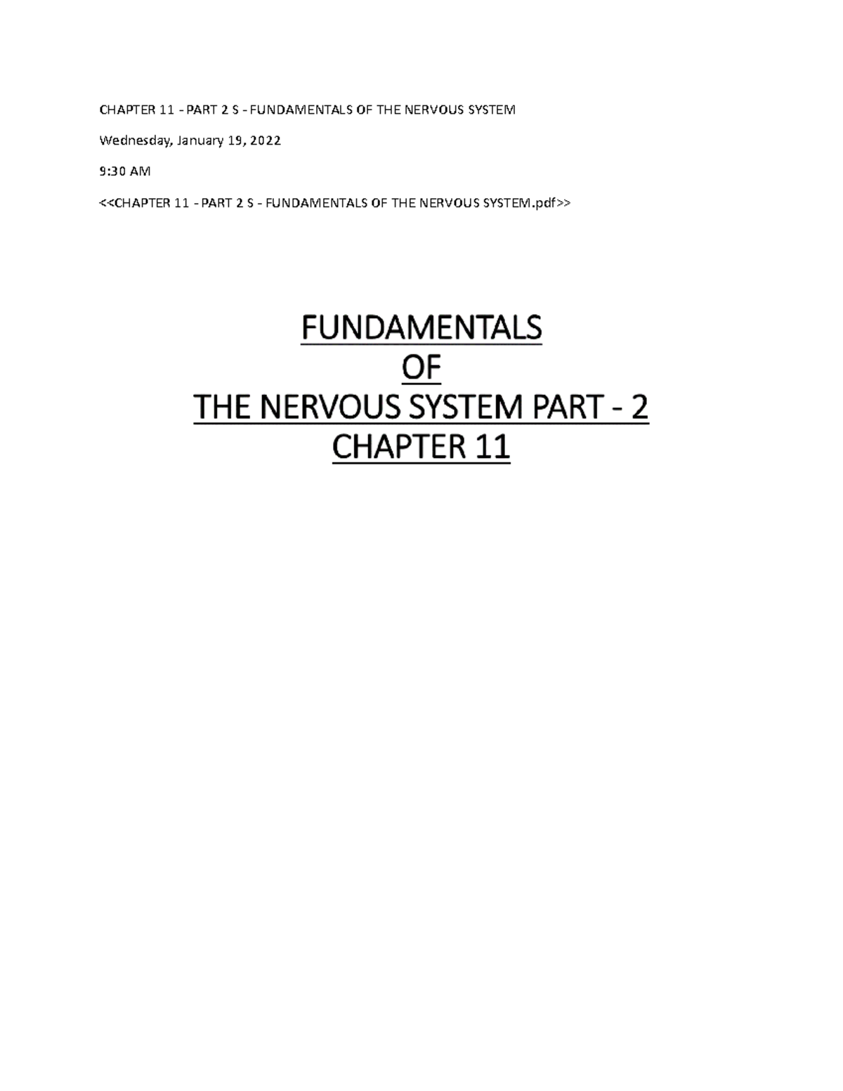 Chapter 11-2-ap2 - notes - CHAPTER 11 PART 2S FUNDAMENTALS OF THE ...