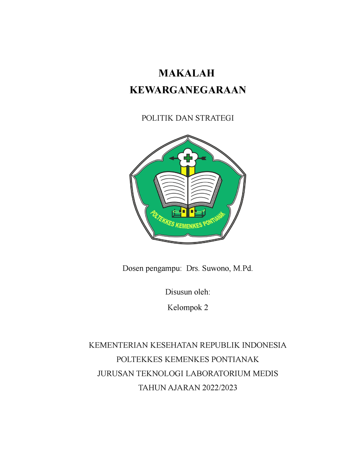 Makalah Politik DAN Strategis Nasional Rev 3 - MAKALAH KEWARGANEGARAAN ...