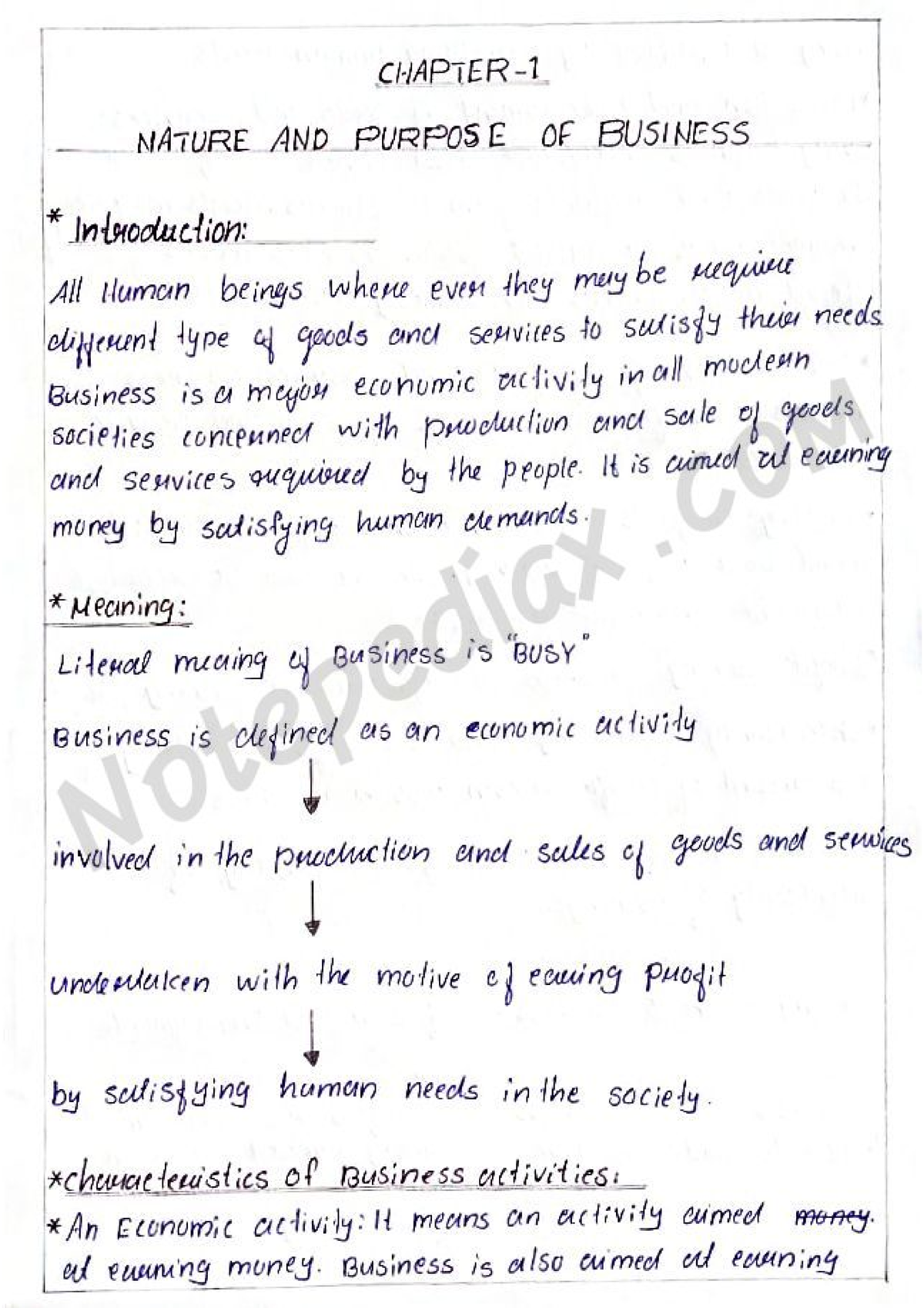 Business Studies Chapter 1 - Business Management - Studocu