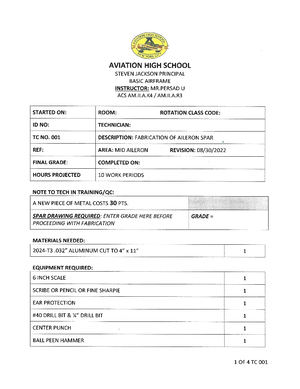 TC3 - Task Card 3 - HIGH SCHOOL 73th NEW YORK CITY AVIATION HIGH SCHOOL ...