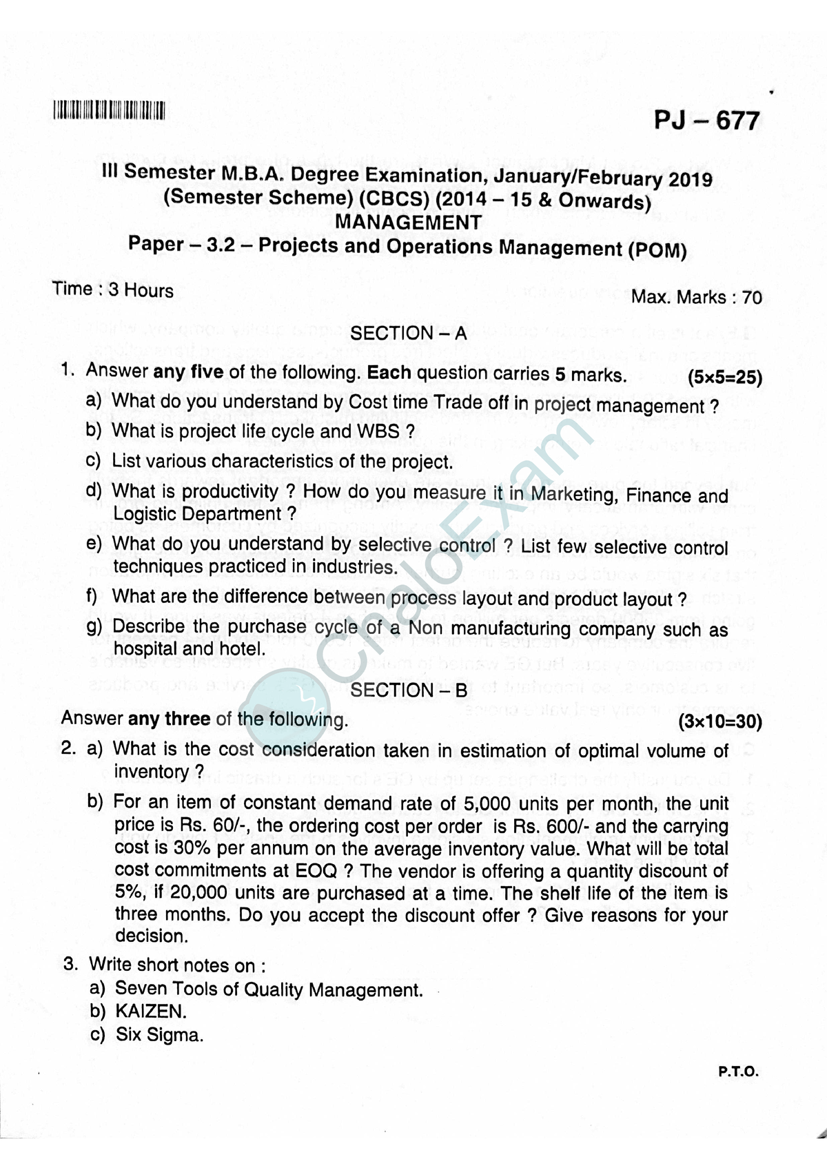 operation research question paper with solution 2019 pdf