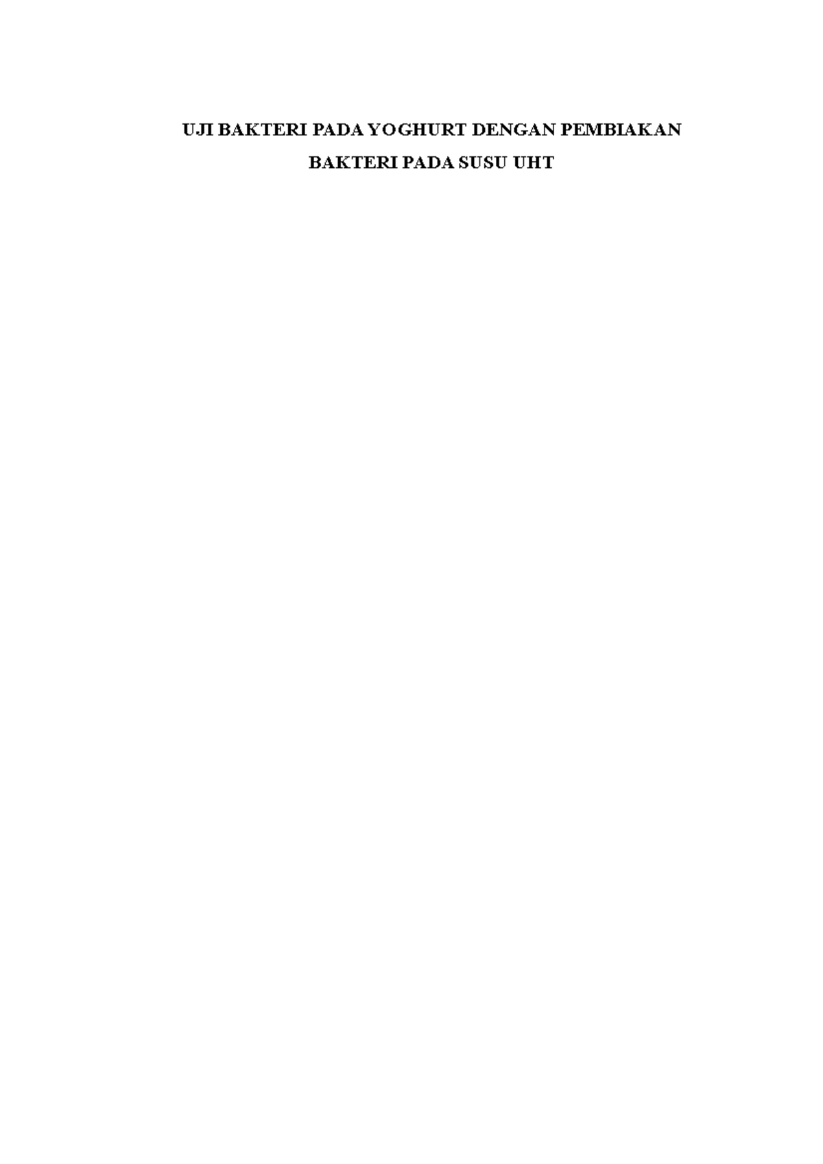 Proses Pembiakan Bakteri Pada Yoghurt