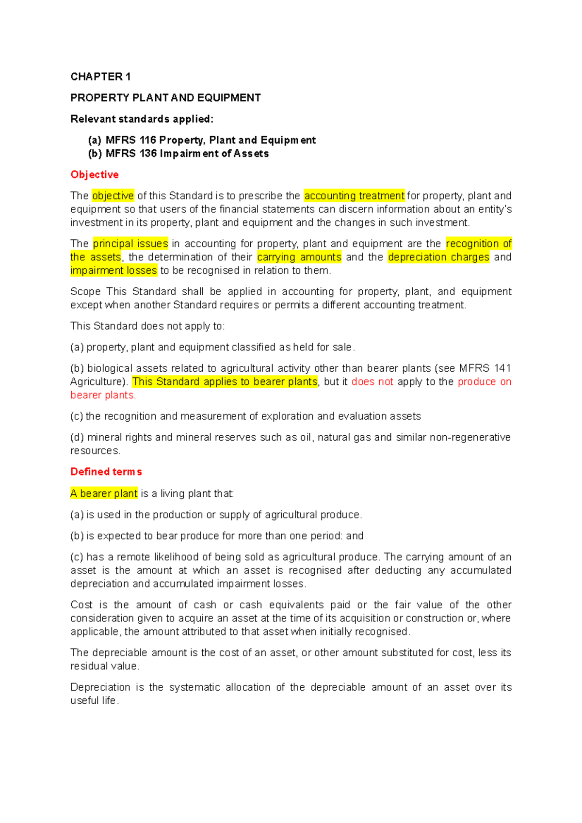 What Is Mfrs 116 Property Plant And Equipment