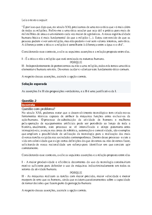 Prova Presencial - 1º Chamada - Sociedade Brasileira E Cidadania ...