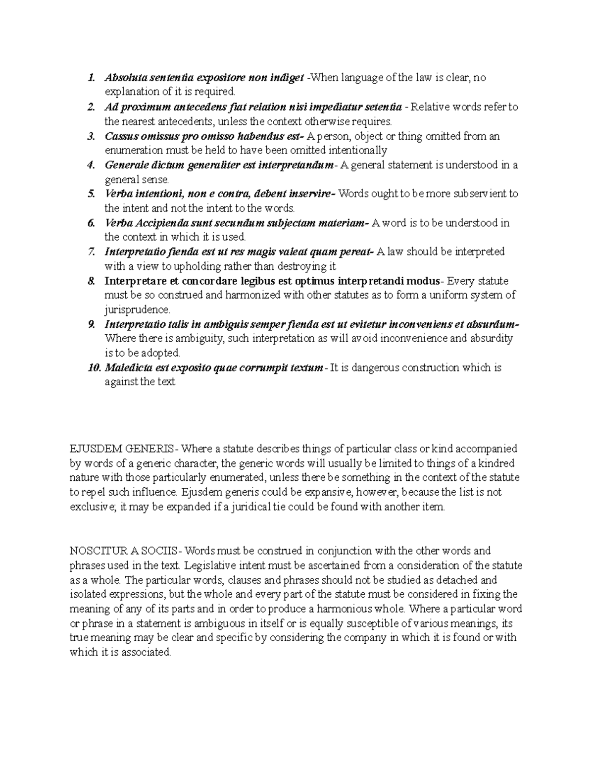 Absoluta Sententia Expositore Non Indiget