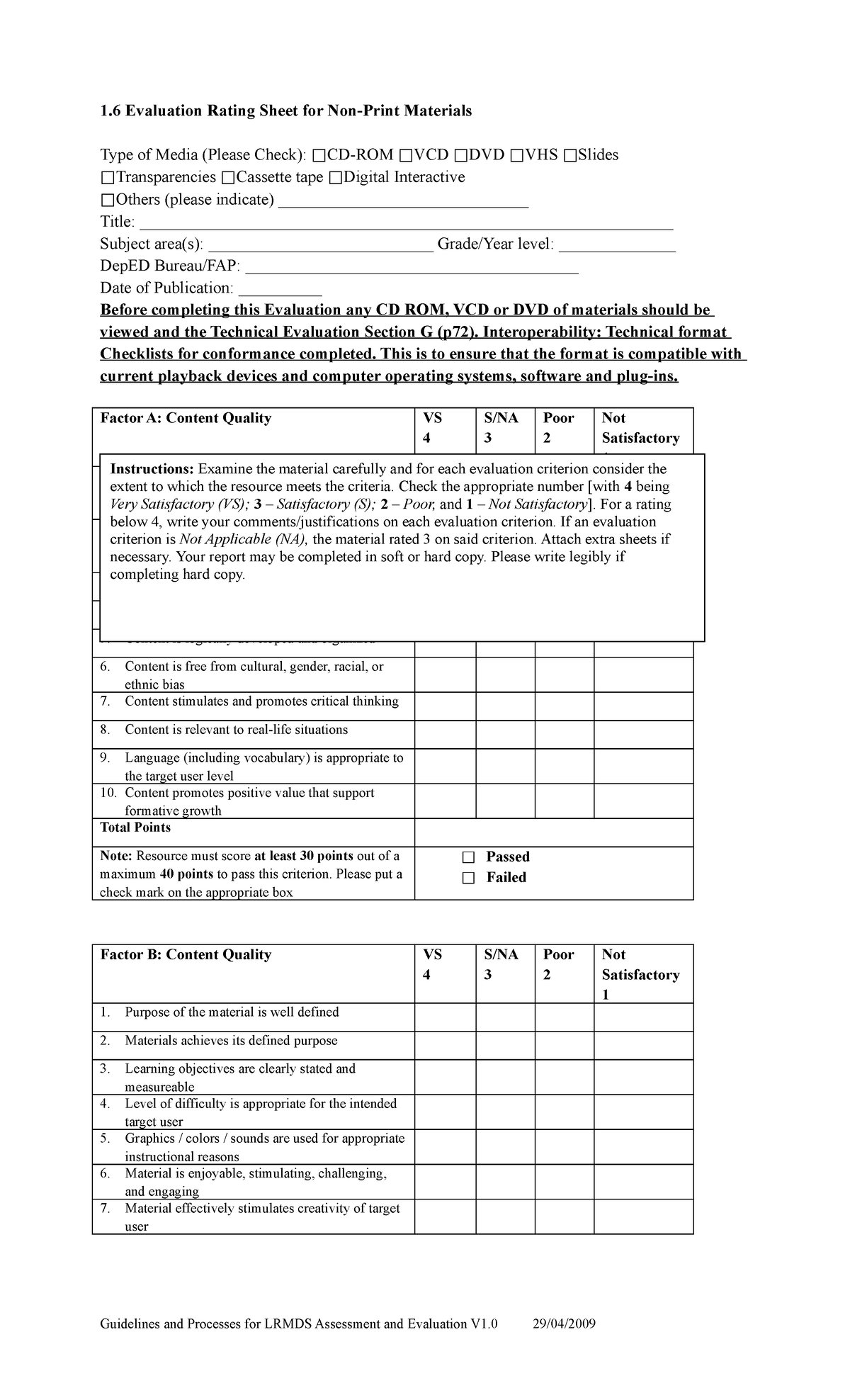 evaluation-tool-for-non-print-1-evaluation-rating-sheet-for-non-print