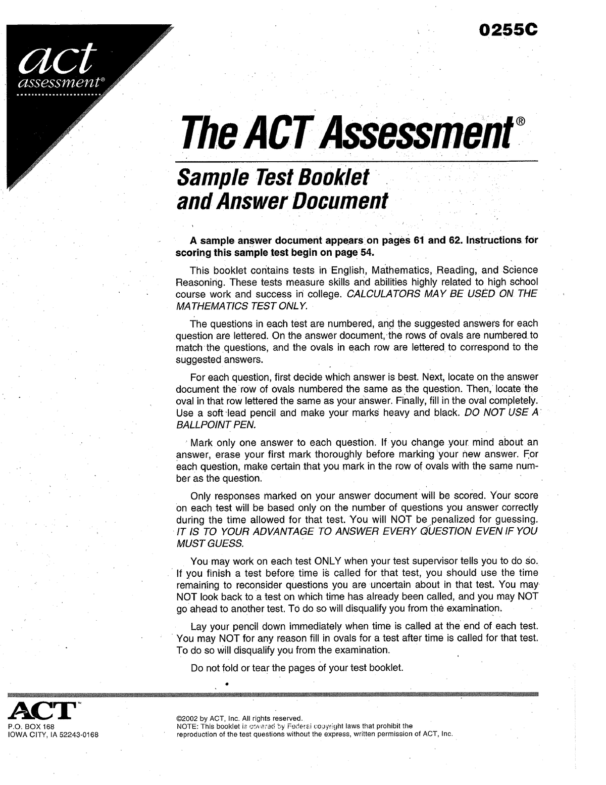 act-2002-05-form-55c-act-practice-test-engle-4400e-actexam