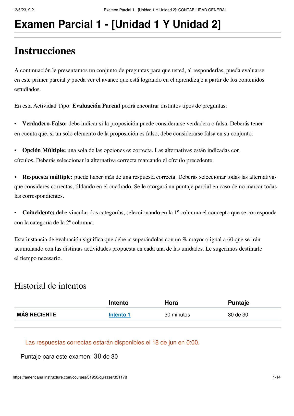 Examen Parcial 1 - [Unidad 1 Y Unidad 2] Contabilidad General - Examen ...