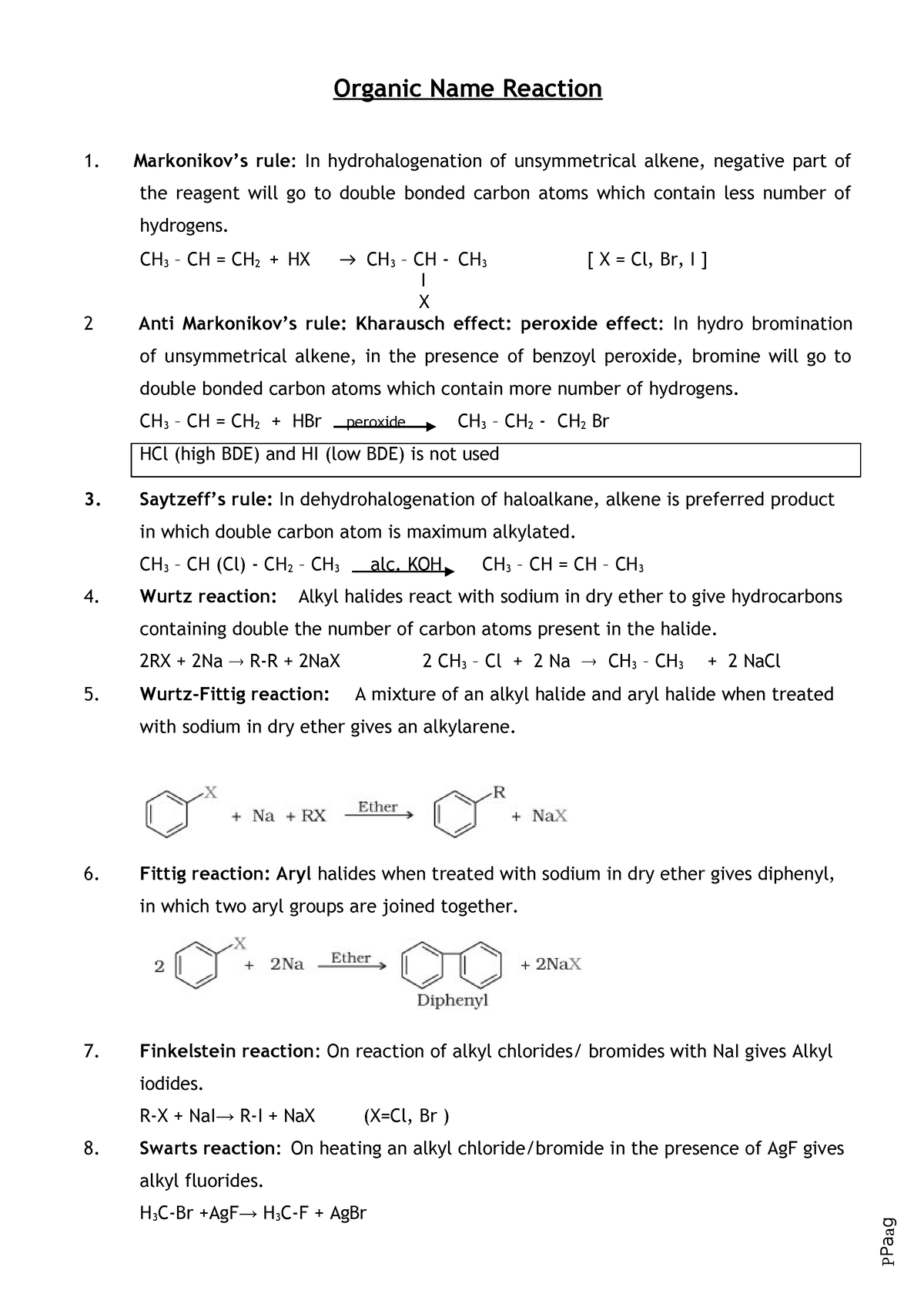 Name Reactions - ,sf,/b B Nlb';wnkjadnlkbn O;N - HCl (high BDE) And HI ...