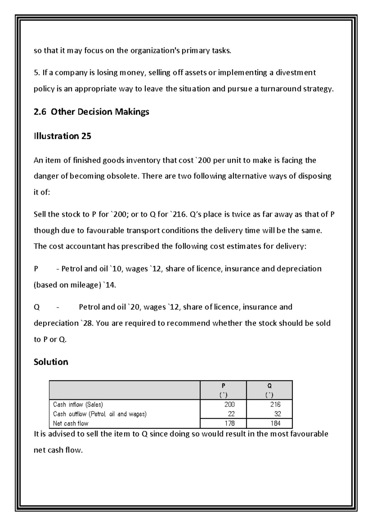 Other Decision Makings - so that it may focus on the organization's ...