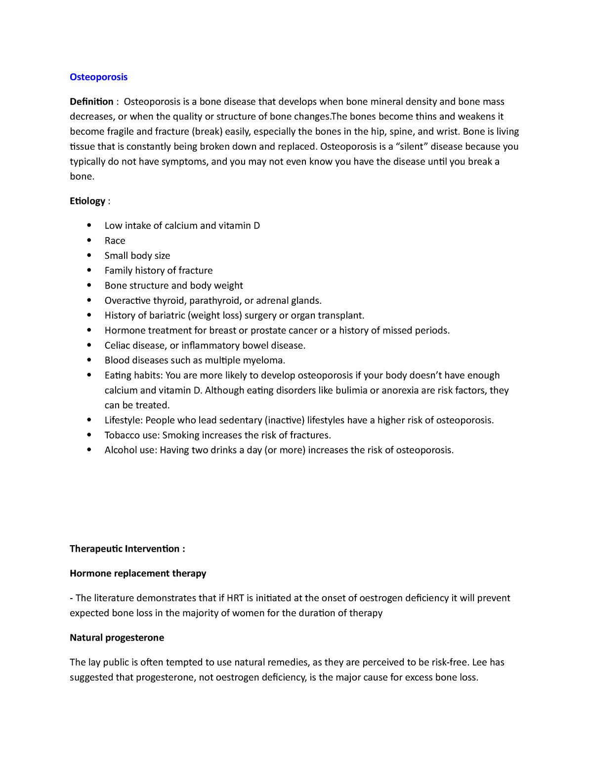 case study for osteoporosis