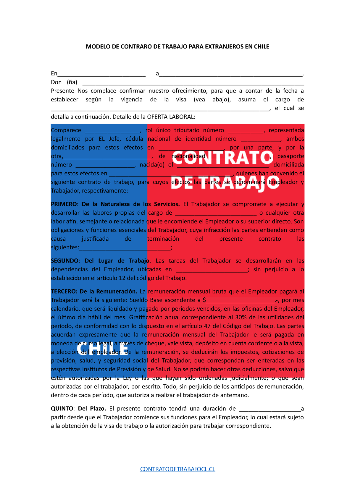 Contrato-de-Trabajo-para-Extranjeros-en-Chile-WORD - MODELO DE CONTRARO ...