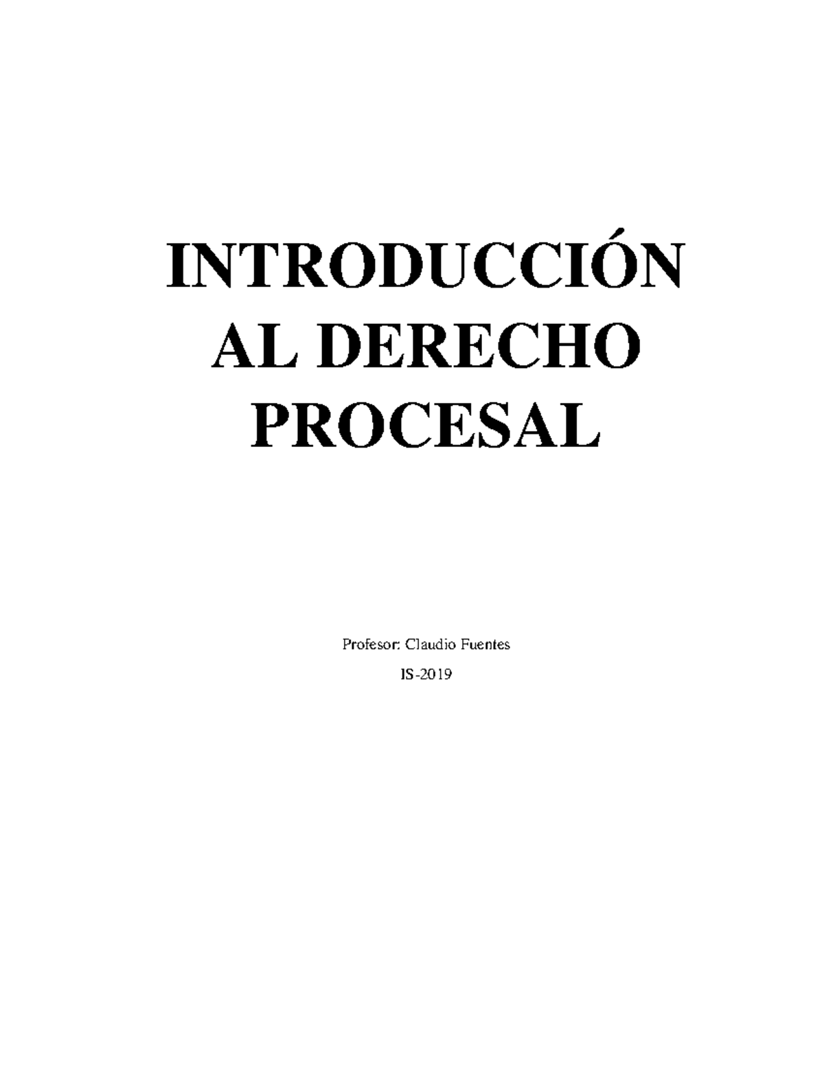 Introducción Al Derecho Procesal - INTRODUCCIÓN AL DERECHO PROCESAL ...