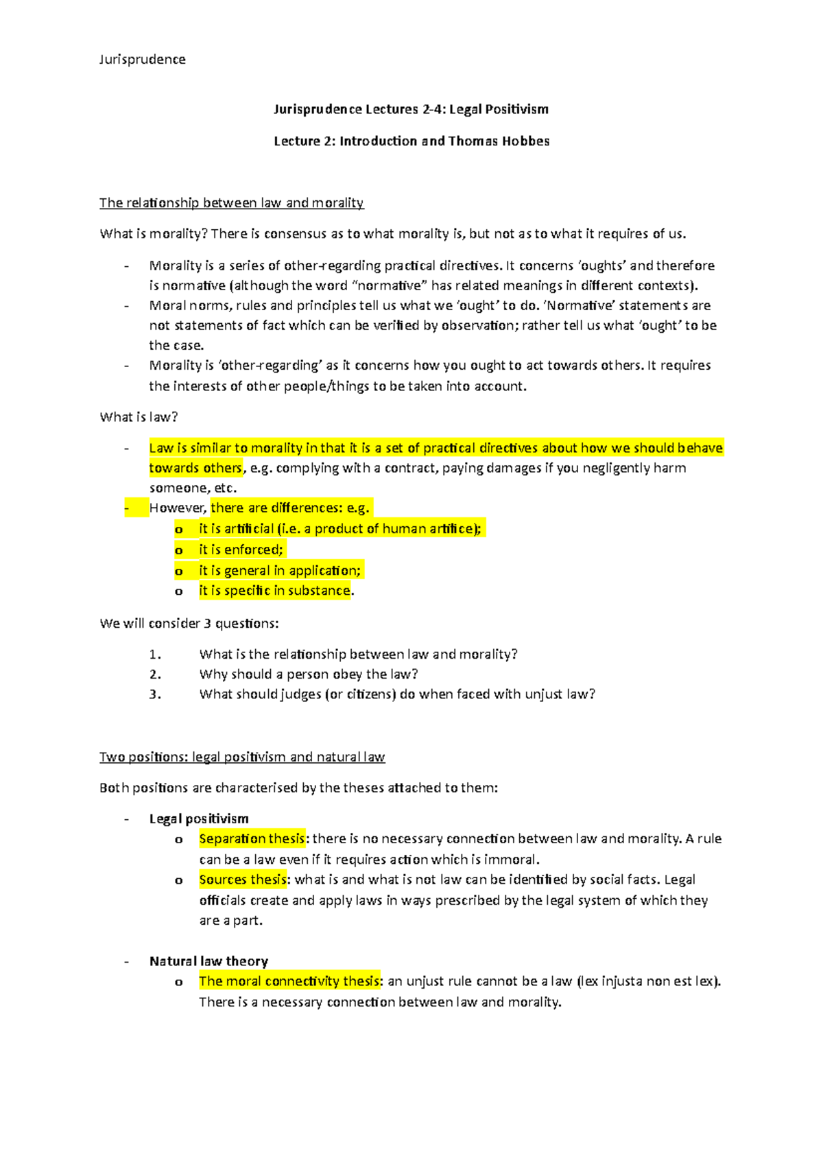 Legal Positivism Theory Of Law